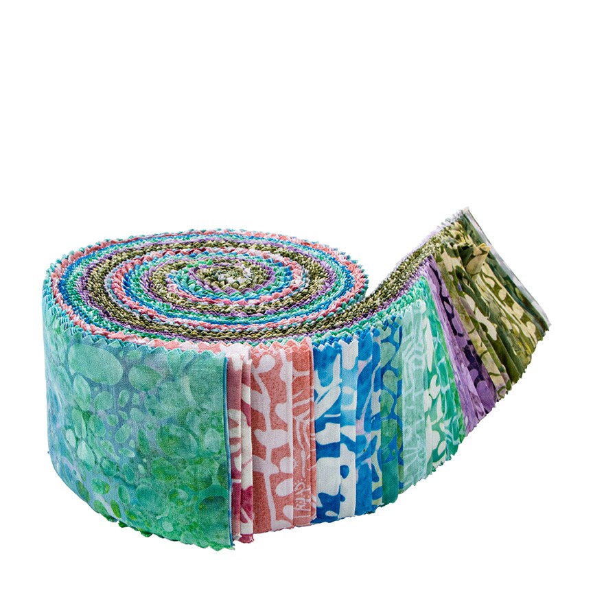 Expressions Batiks 2.5&#x22; Strip Roll (Jelly Roll / Rolie Polie) in Plant Based by Sew Yeah Quilting for Riley Blake (RP-23326-40)