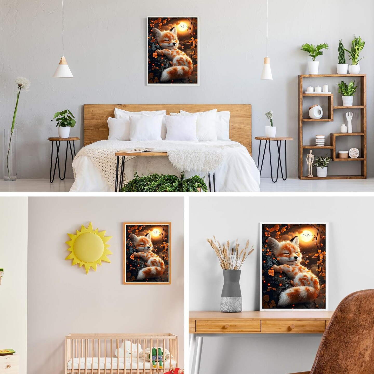 DIY 5D Cute Fox Diamond Painting Kits for Adults (UCGD368) 11.81 x 7.87 x 0.39 inches