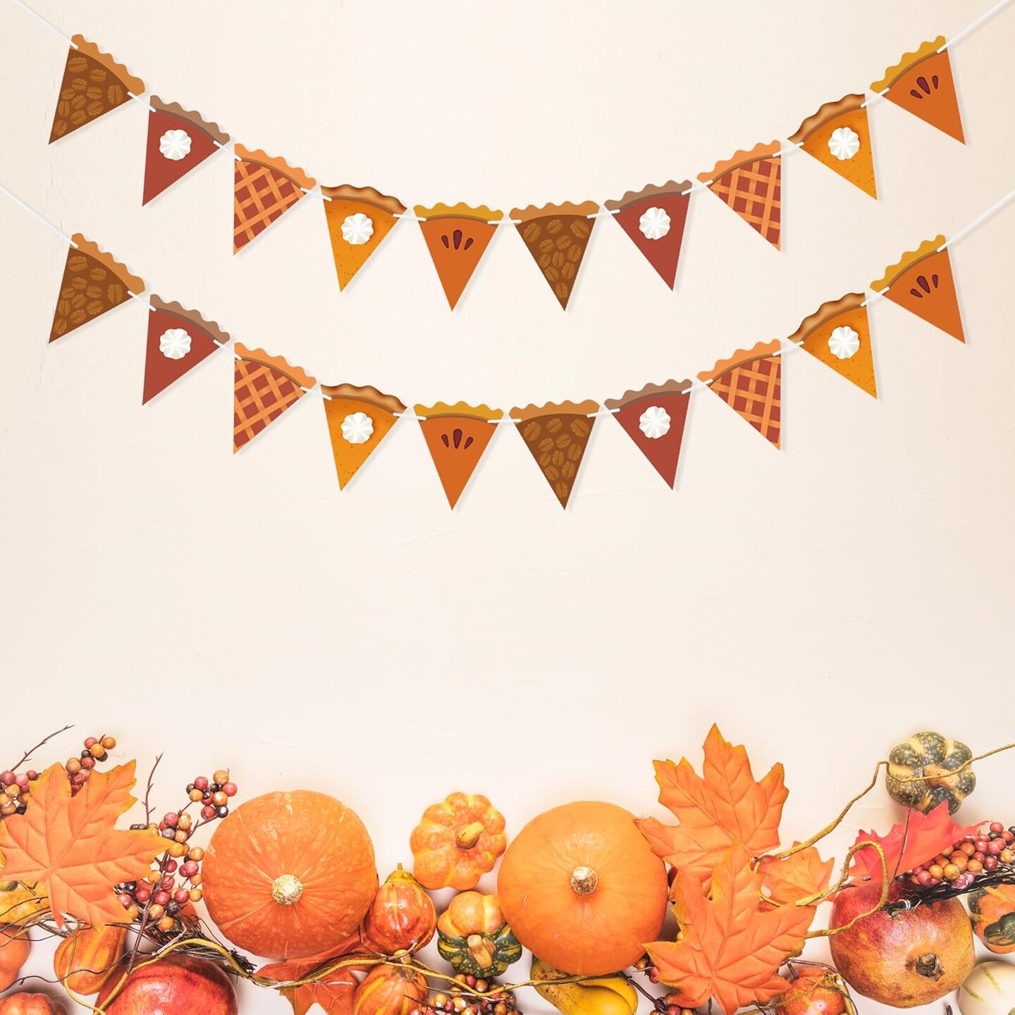 Pumpkin Pie Banner Thanksgiving Decorations