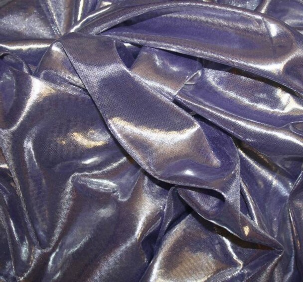 1 Yard Lavender Silver Computer Foil Polyester Fabric, 58/60&#x22; Wide Lightweight Sparkle Fabric