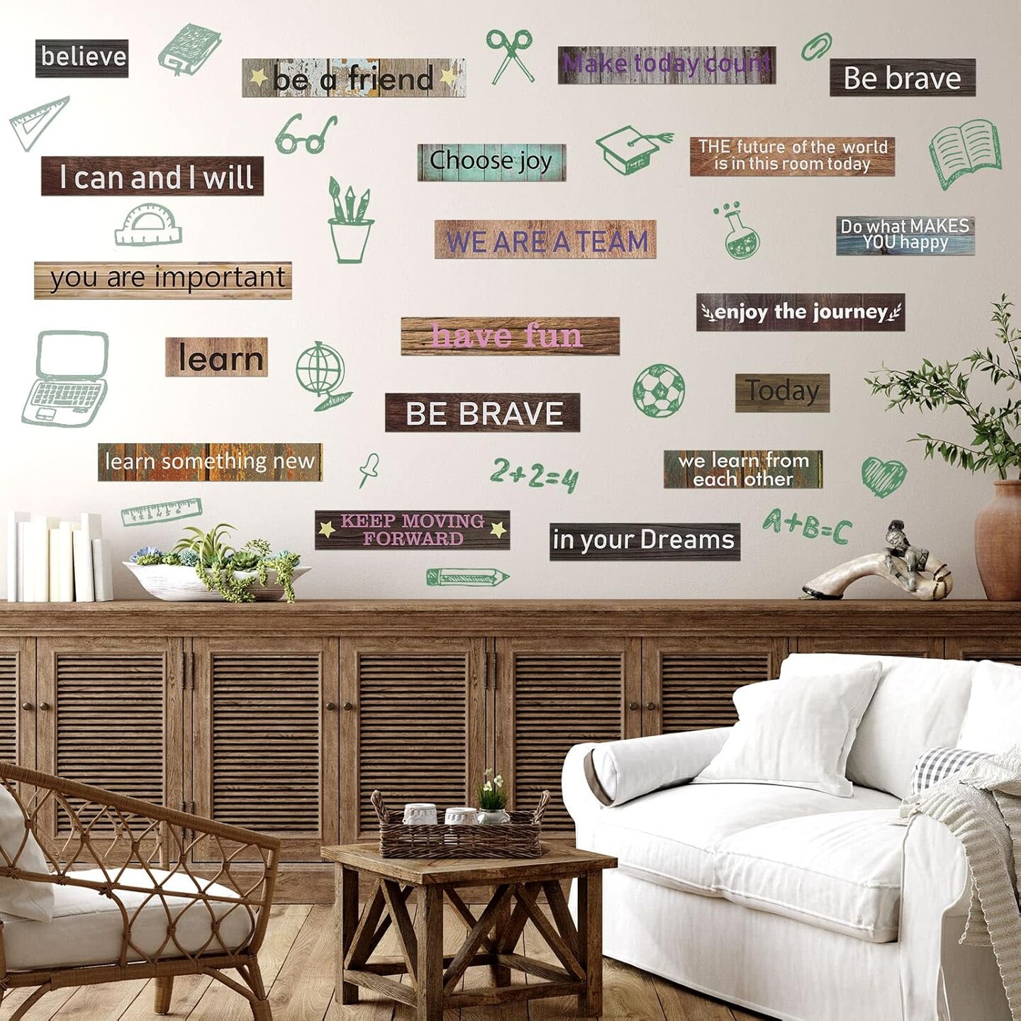 42 Pcs Growth Mindset Inspirational Posters Banners Motivational Posters