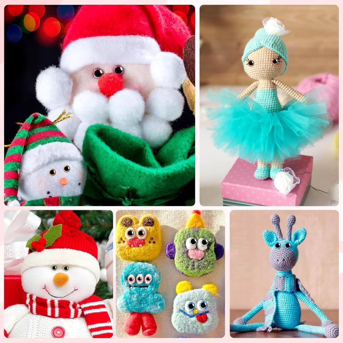180 Pcs 3D Glitter Safety Eyes for Amigurumi with Washers 12-30mm Trapezoid Safety Eyes for Crochet Animals Doll