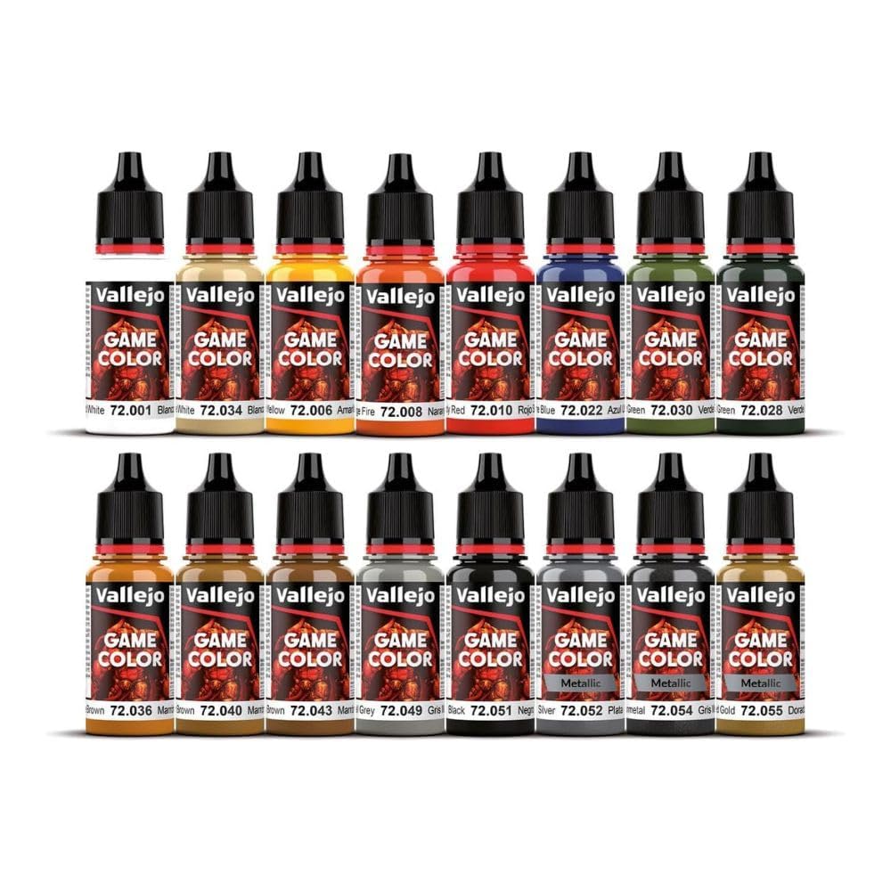 Game Color Introduction Set | Starter Set for Fantasy and Wargame Figures | 16 Bottles x 18 ml (0.60 fl.oz.)
