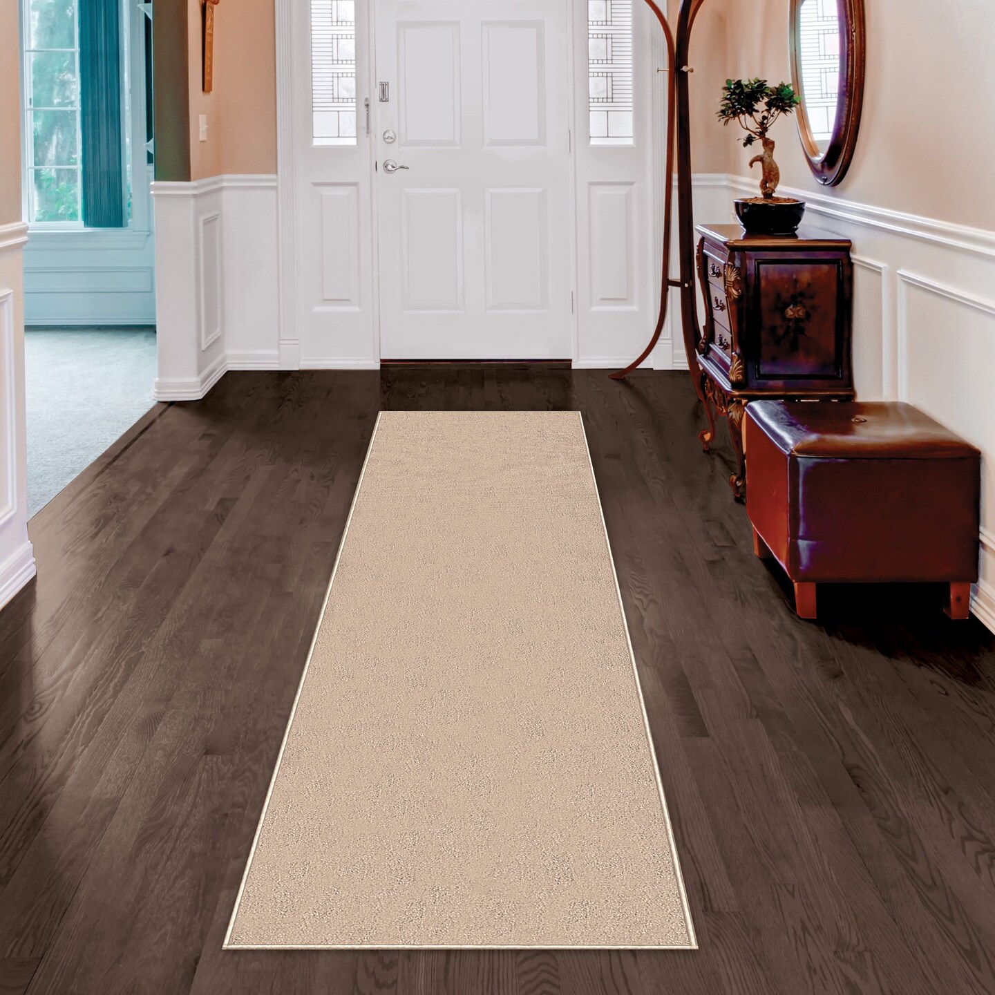 Collections Etc Extra Long Skid-Resistant Floor Hallway Kitchen Runner Rug