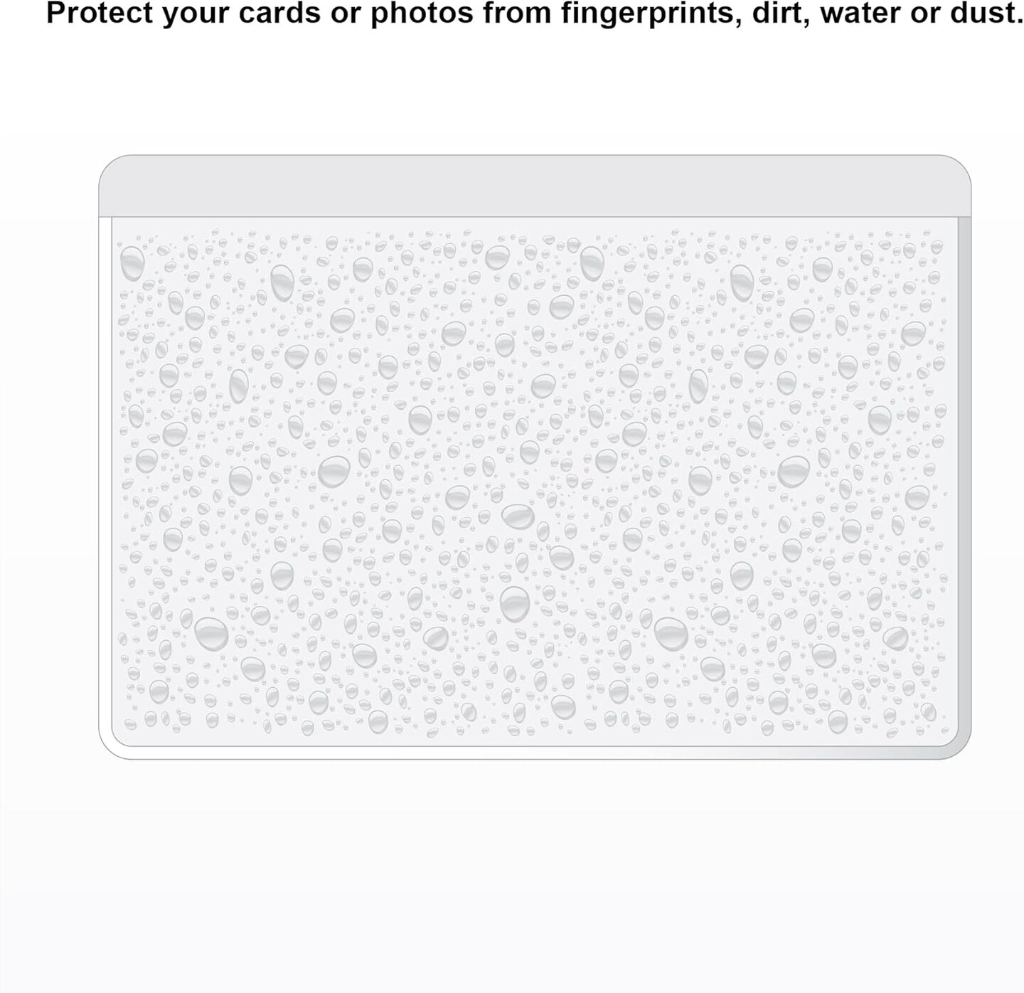 50 Pack, Plastic Labels Holders for Storage Bins and Library Card (Clear)
