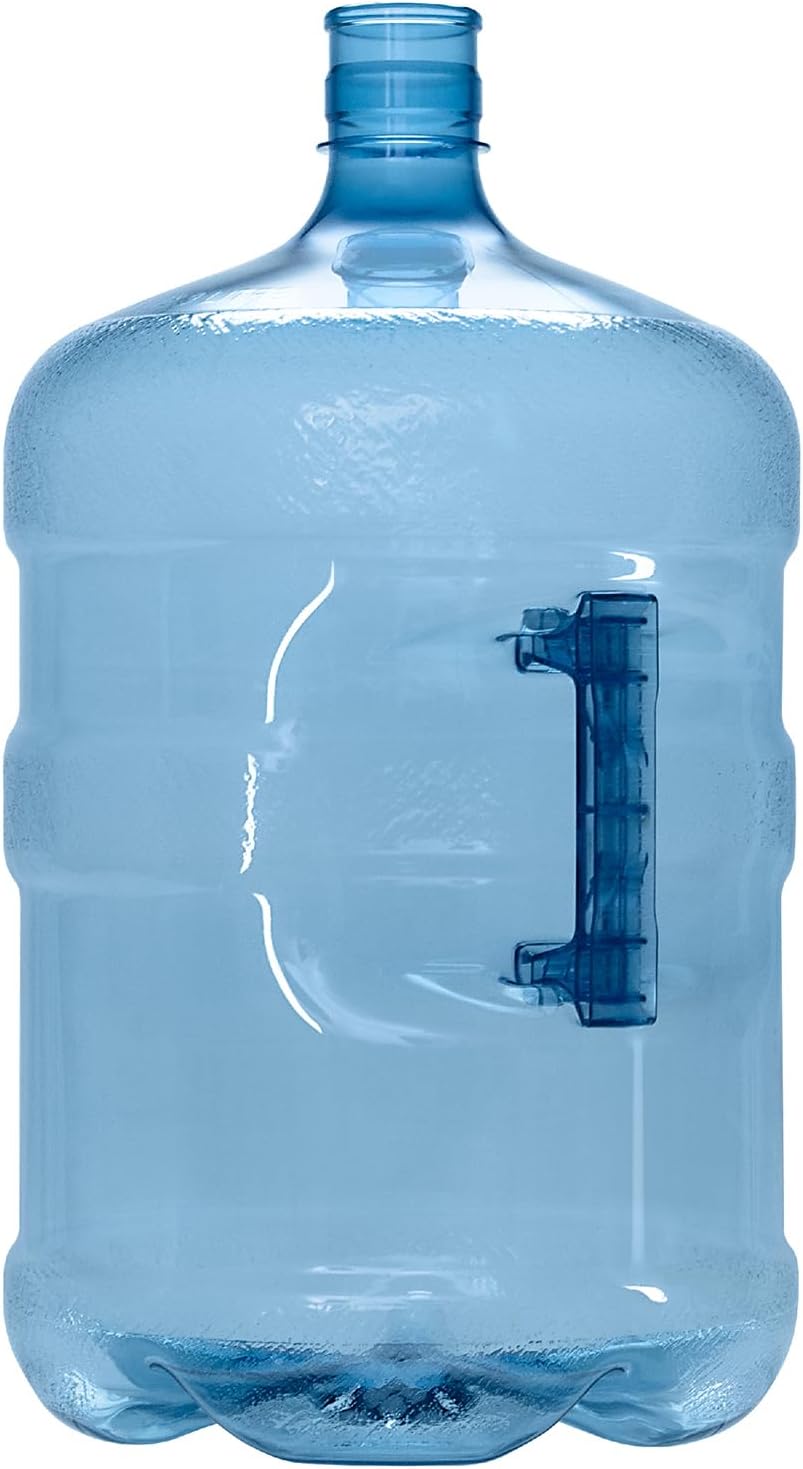 5 Gallon Plastic Crown Cap Reusable Water Bottle Container (Natural Blue)