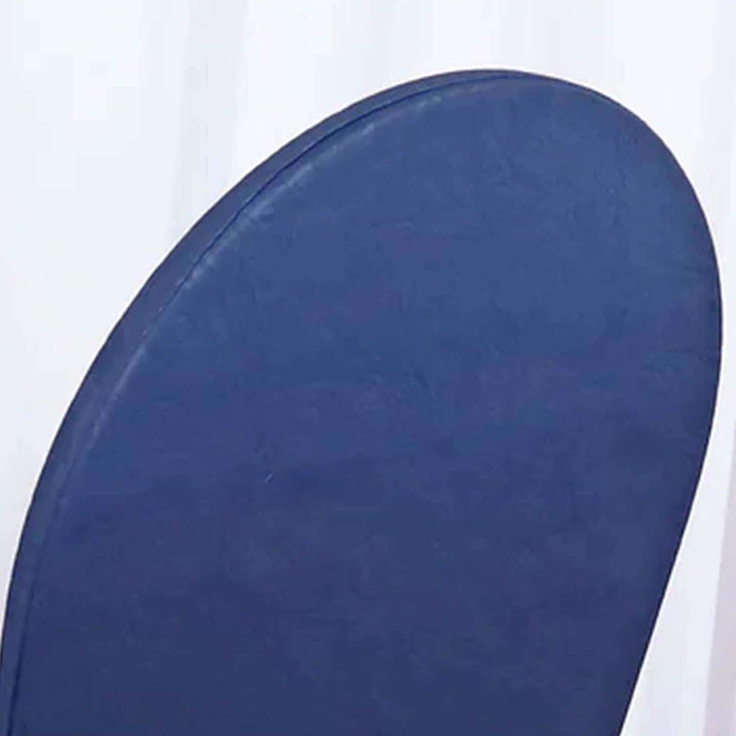 Navy Blue Embossed Vintage Spandex Banquet Chair Cover Elegant Stretch Fit