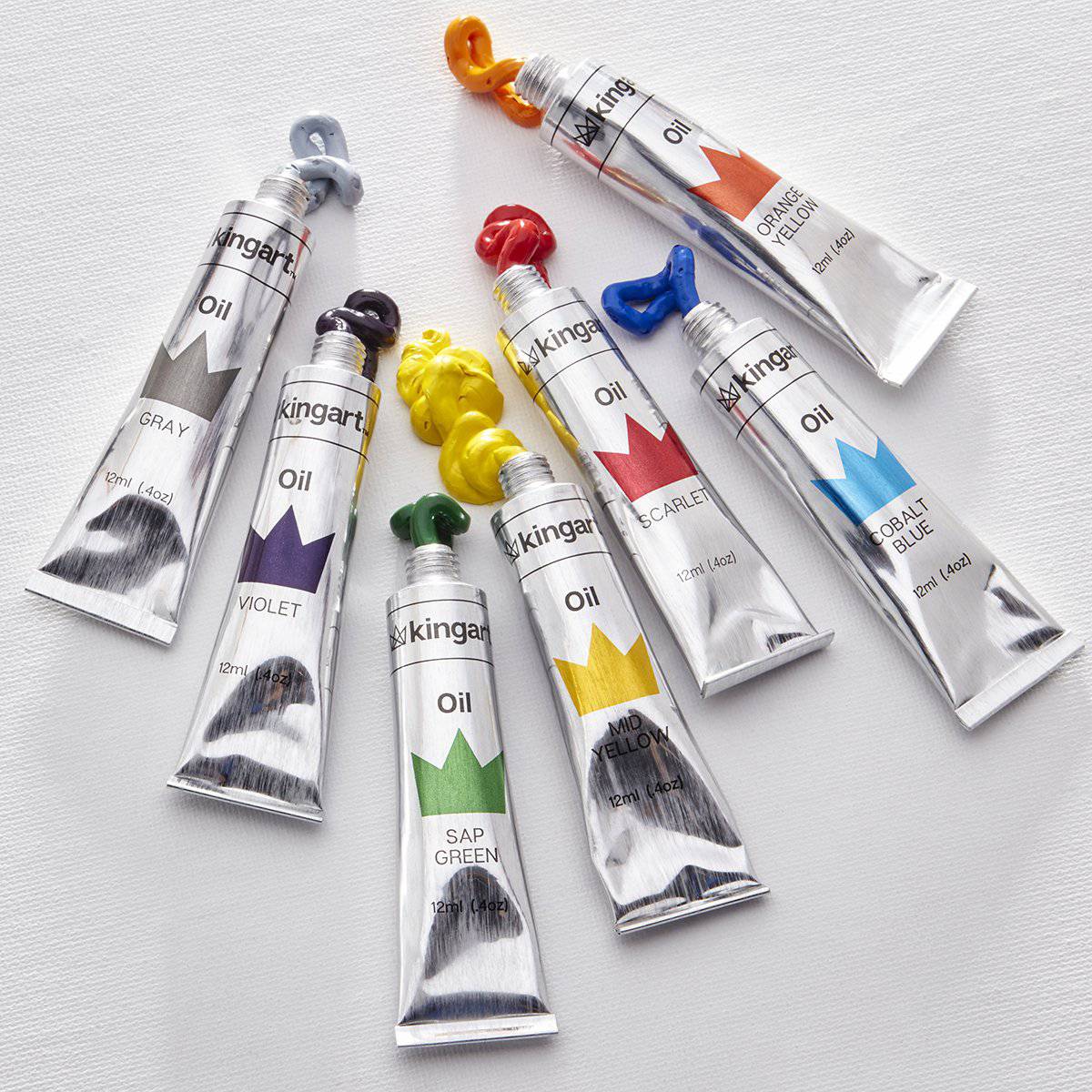 KINGART&#xAE; PRO Artist Oil Paint, 12ml (.4oz),  Set of 24 Unique Colors