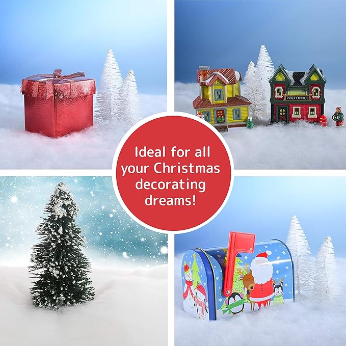 Large Artificial Snow Roll - Instant Christmas Tree Decor, Christmas Snow Party Table Runner, White Photo Backdrop, Fake Snow Decoration, Faux Snow, Fake Snow Blanket Cover for Holiday