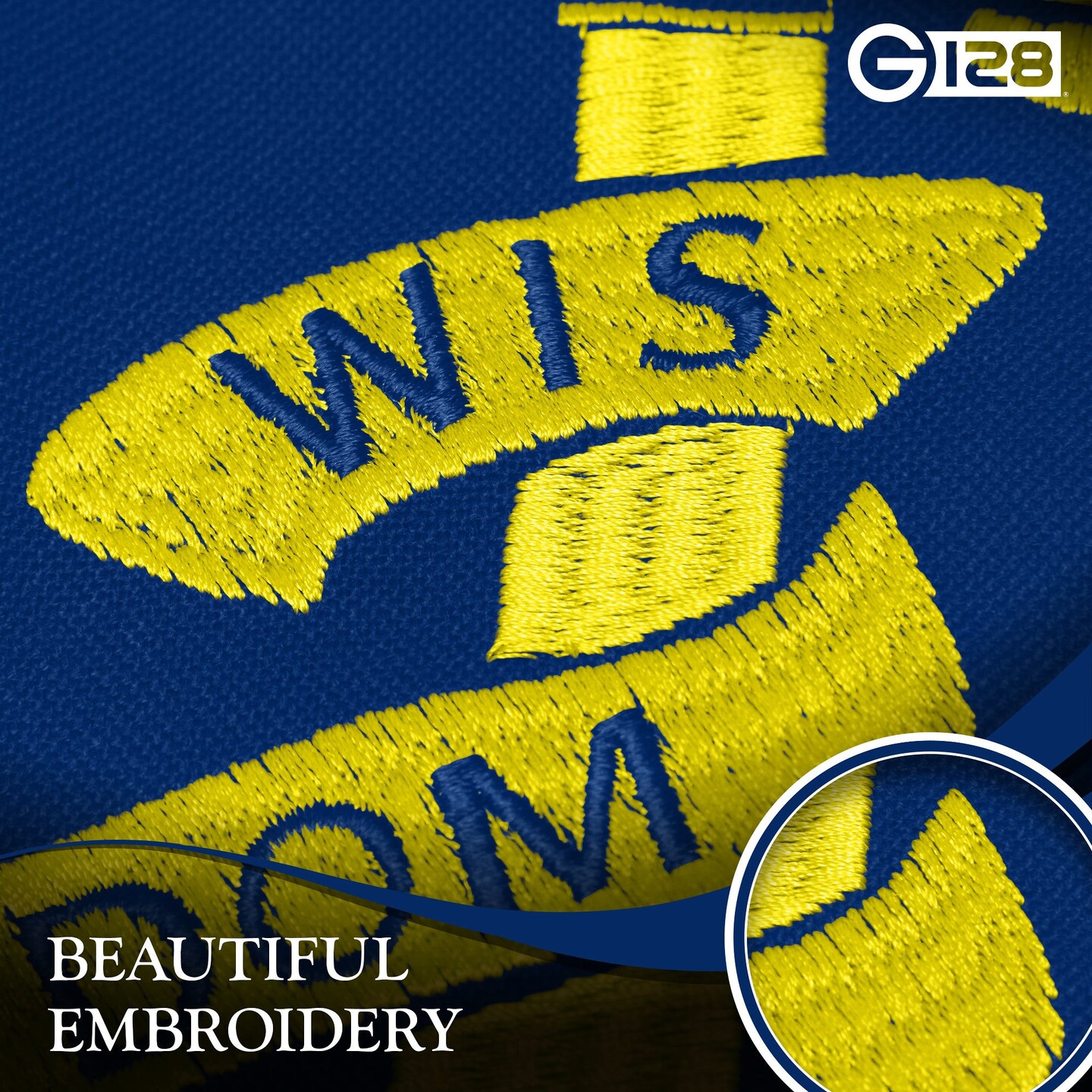 G128 2 Pack: Georgia GA State Flag | 5x8 Ft | StormFlyer Series Embroidered 220GSM Spun Polyester | Embroidered Design, Indoor/Outdoor, Brass Grommets, Heavy Duty, All Weather