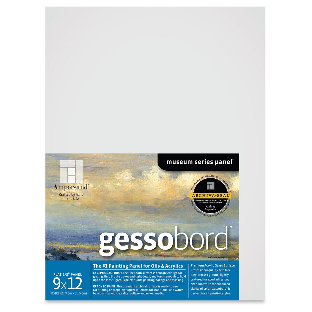 Michaels, Ampersand Gessobord - 9" x 12", 1/8" Flat – Category: Canvas Panels