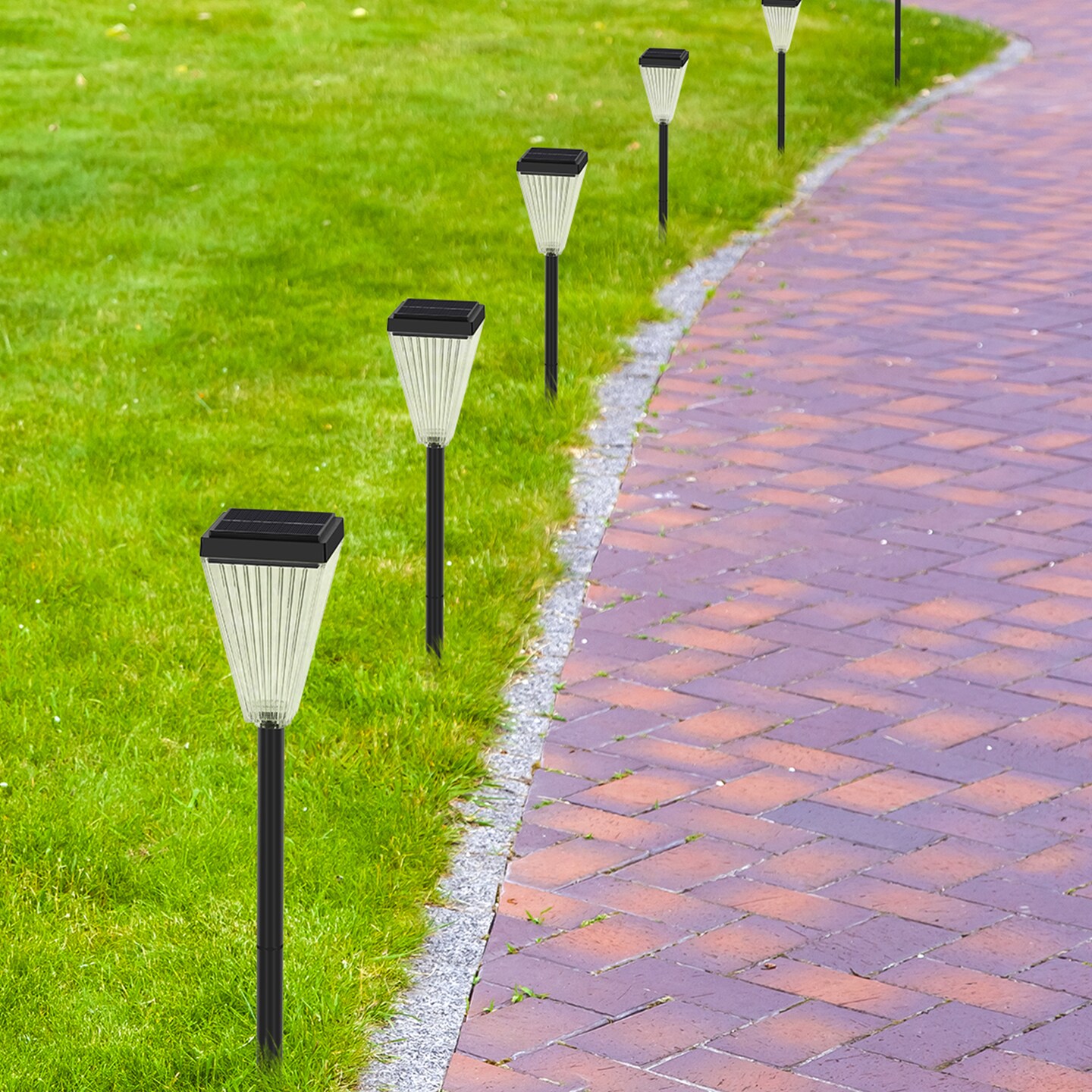 Solar Lamp Post Lights 2 Pack, Outdoor Solar Post Cap Lights Waterproof, Solar Pole Lights, Decorative Pillar Lamp for Yard Street Garden