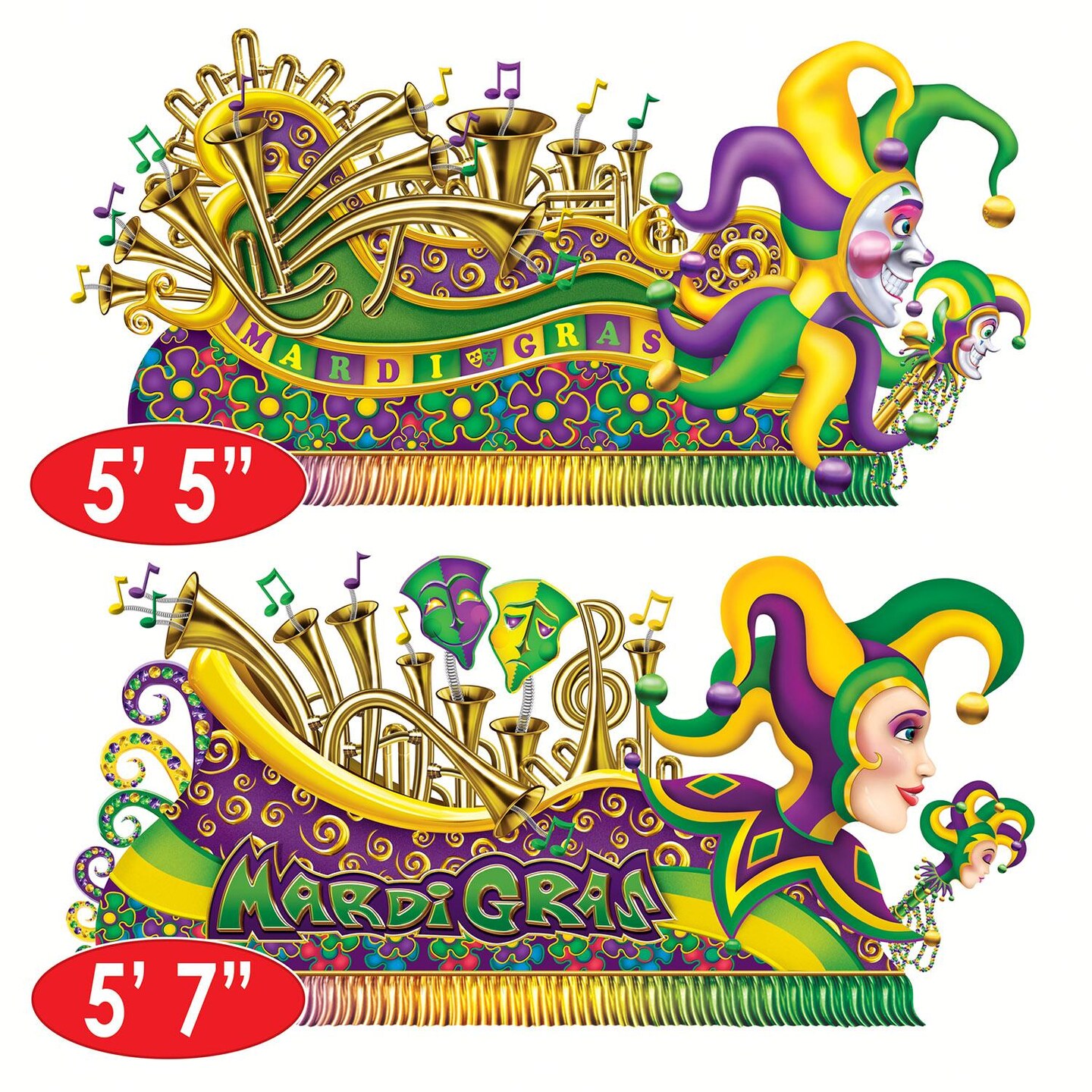 24 Pack Beistle Mardi Gras Float Props