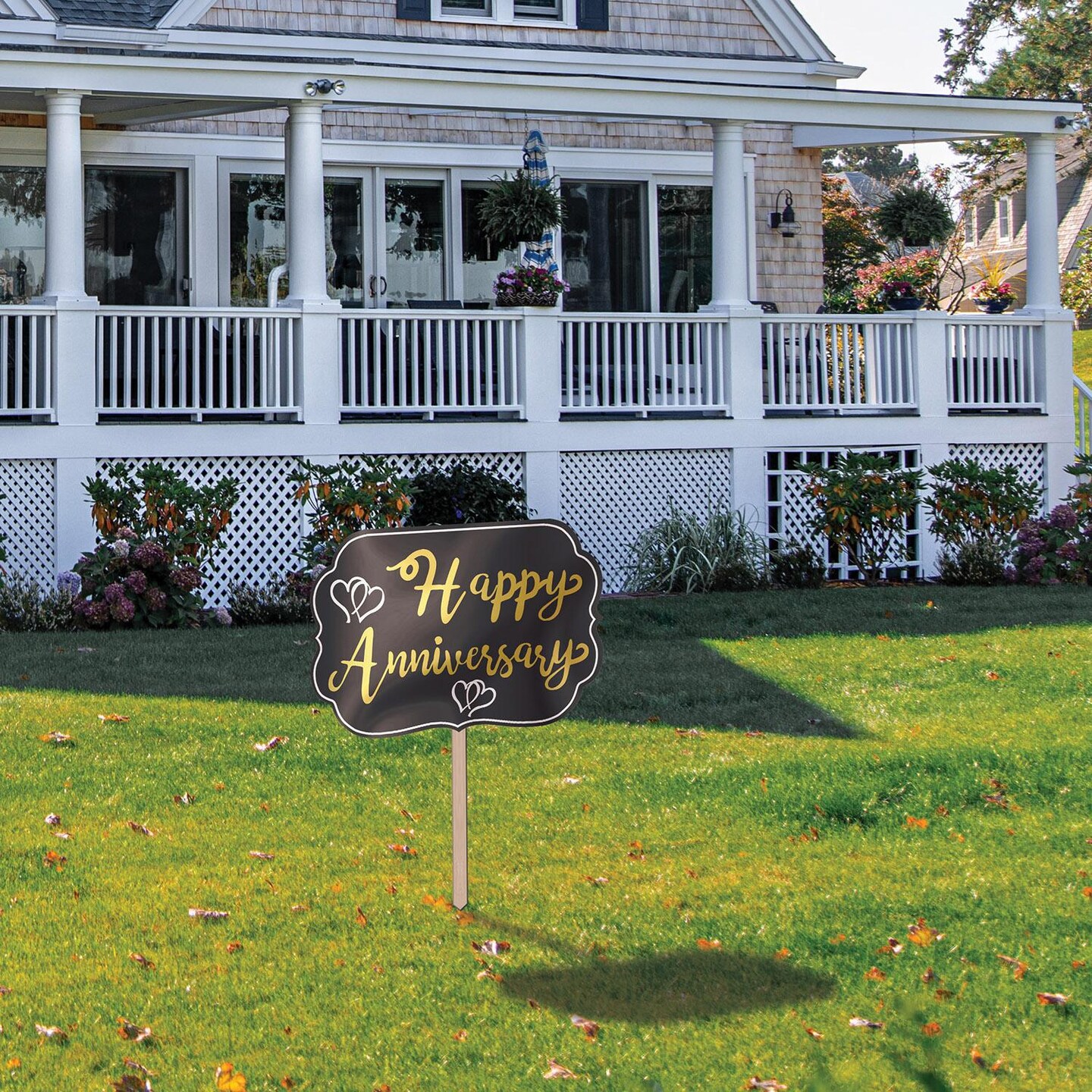 6 Pack Beistle Foil Happy Anniversary Yard Sign