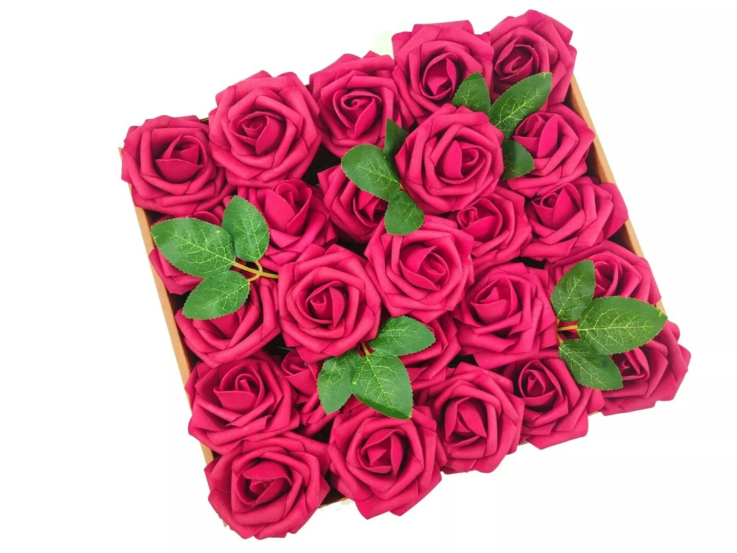 25pcs Artificial Flowers Real Looking Foam Roses Decoration DIY