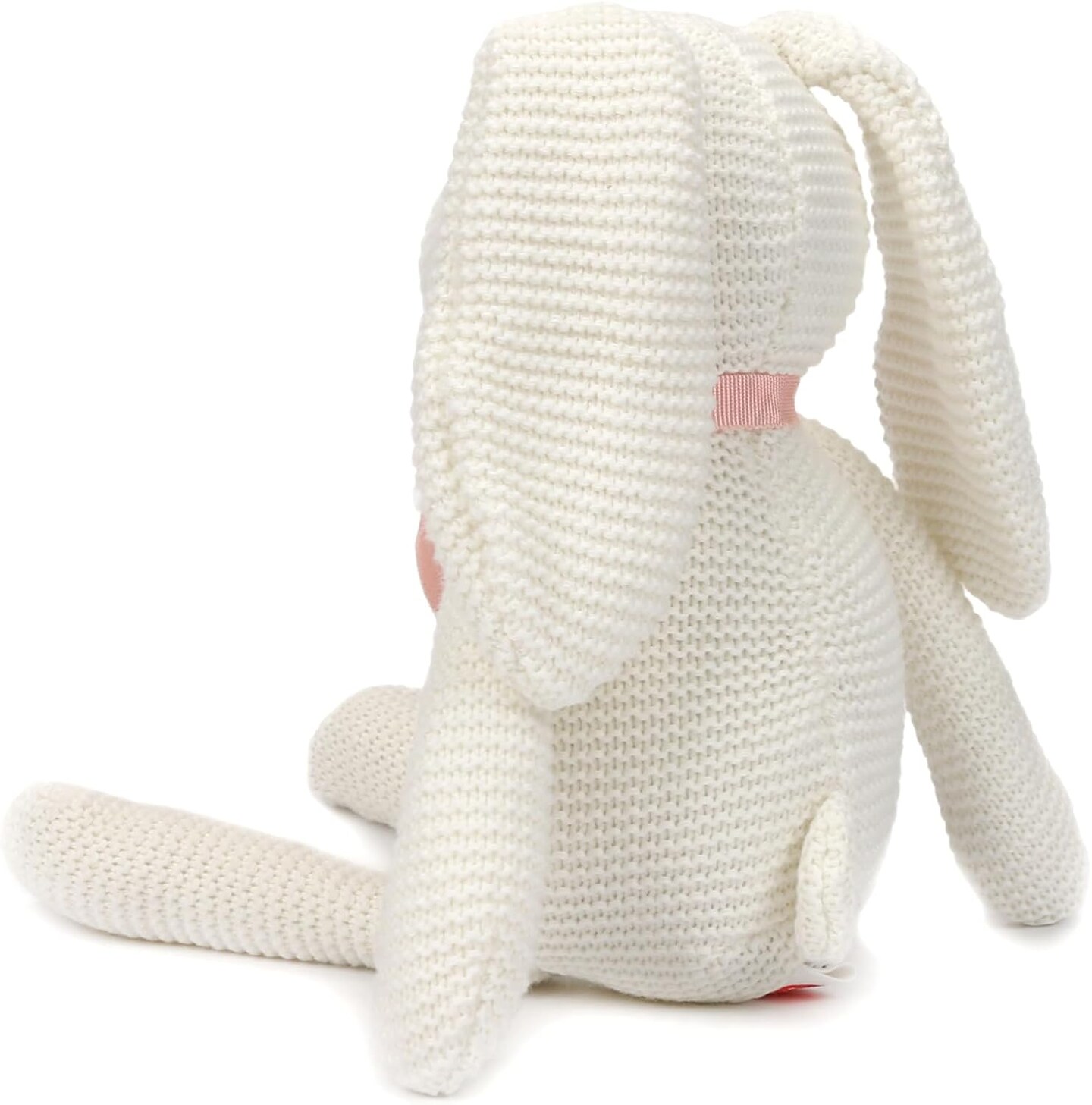 Organic Baby Toys White Bunny Rabbit Stuffed Animal for Newborn 7.1"