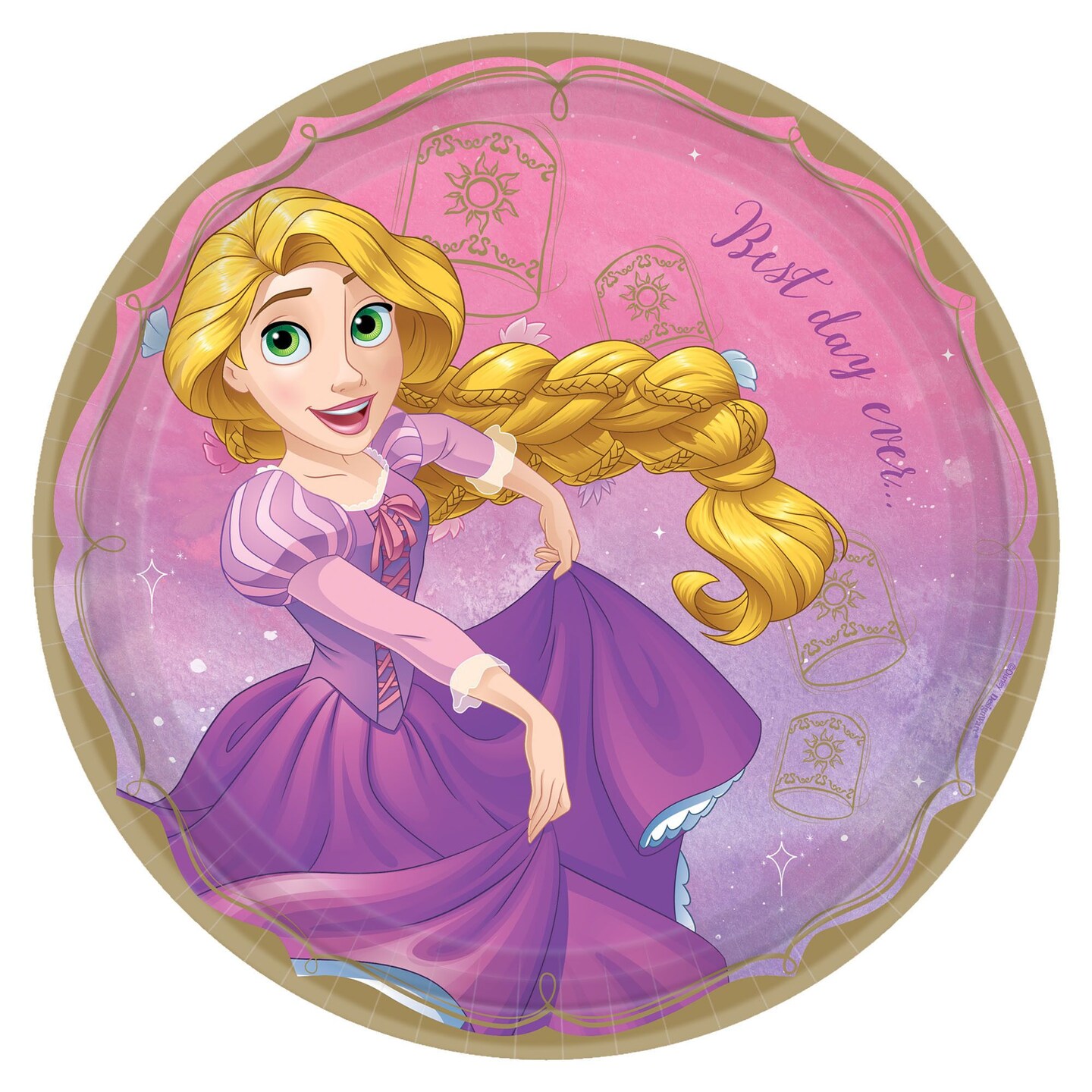 Rapunzel Tangled 9&#x22; Round Luncheon Plates - 8ct