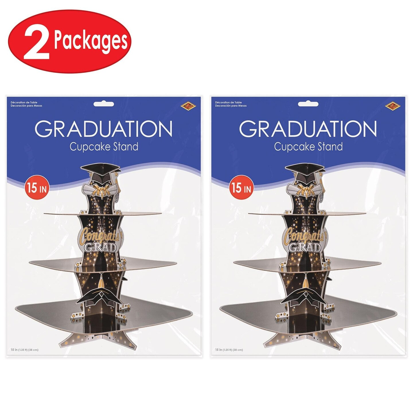 12 Pack Beistle Graduation Party Cupcake Stand