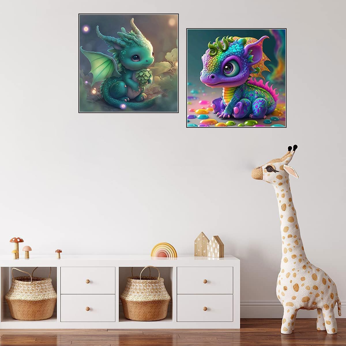 Diamond Painting Kits for Adults - 4 Pack Dragon Zodiac DIY 5D Diamond Art Kits Full Drill Diamond Dots