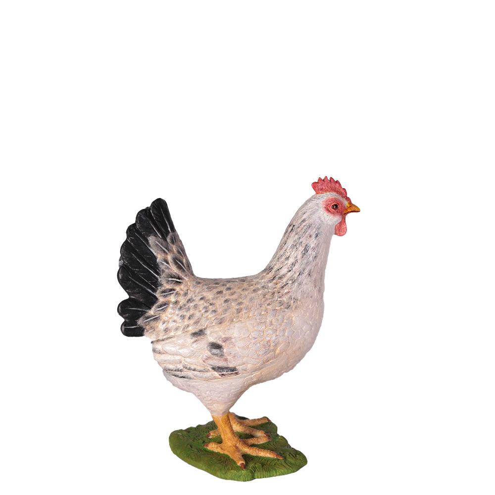 White Chicken Life Size Statue