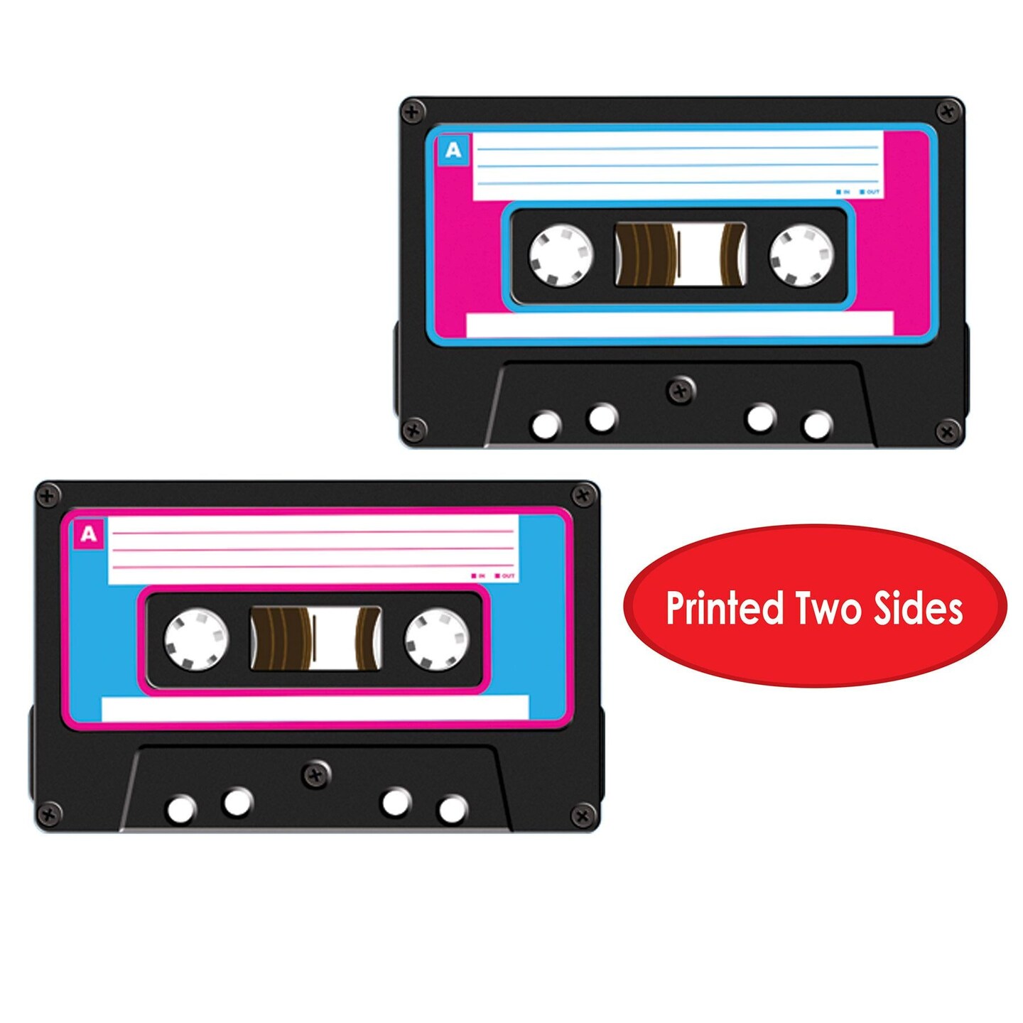 6 Pack Beistle Cassette Tape Party Whirls