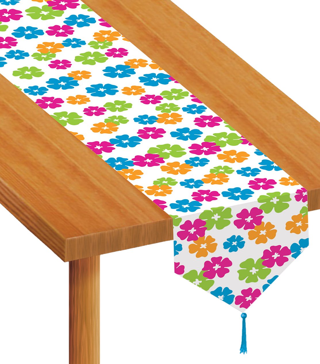 Hibiscus Print Table Runners - Pack of 12, Elegant and Tropical