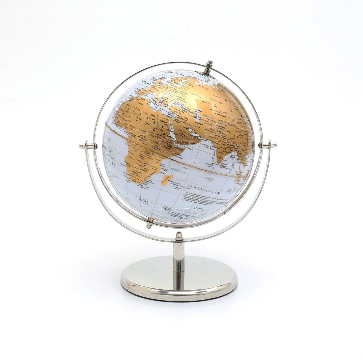Tabletop Decorative Globe on Aluminum Base-12&#x22;(H)
