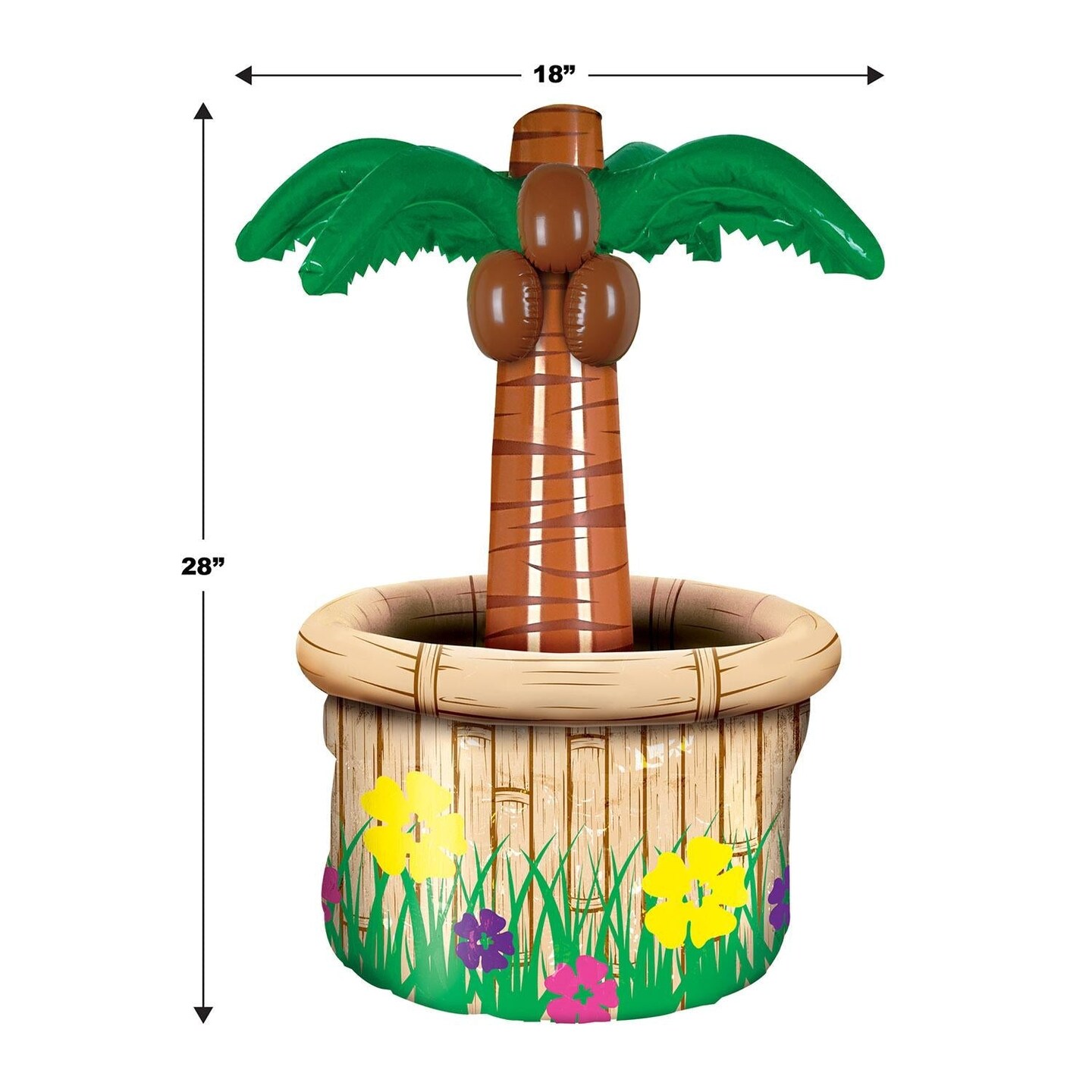 6 Pack Beistle Luau Party Inflatable Palm Tree Cooler