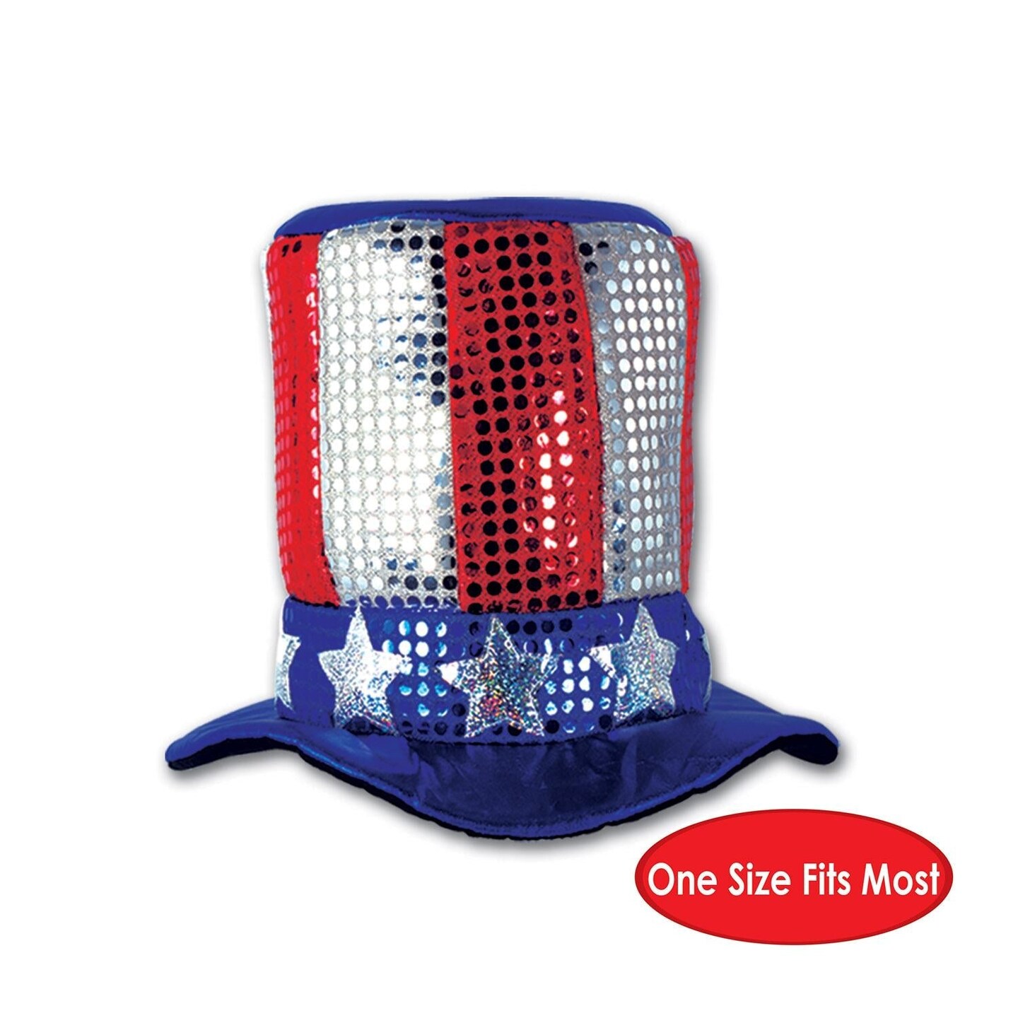 12 Pack Beistle Glitz &#x27;N Gleam Uncle Sam Top Hat