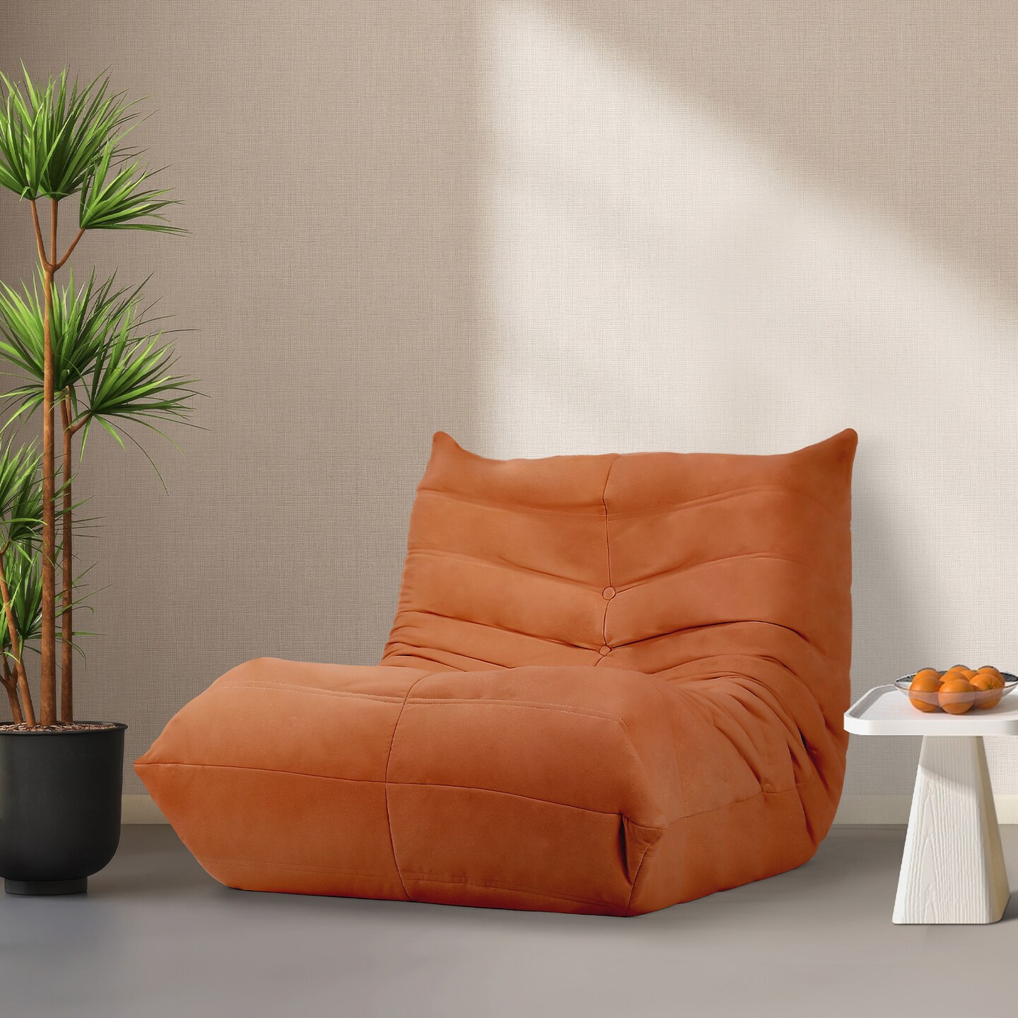 Memory Foam Tufted Lazy Caterpillar Sofa For Reading Room, Game Room, Living Room, Bedroom, Apartment, Lounge, Office