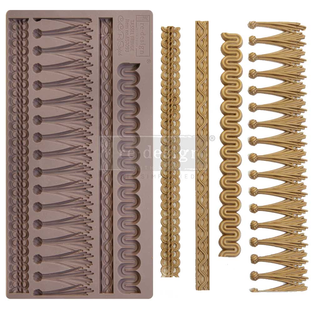Décor Mould CECE - Tassel Fringe - 1 pc, 5"x10"x8mm Copyright #VA2326863