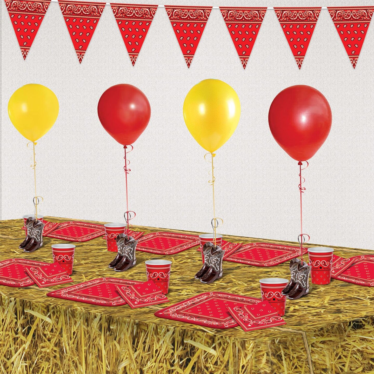 6 Pack Beistle Cowboy Boots Photo/Balloon Holder