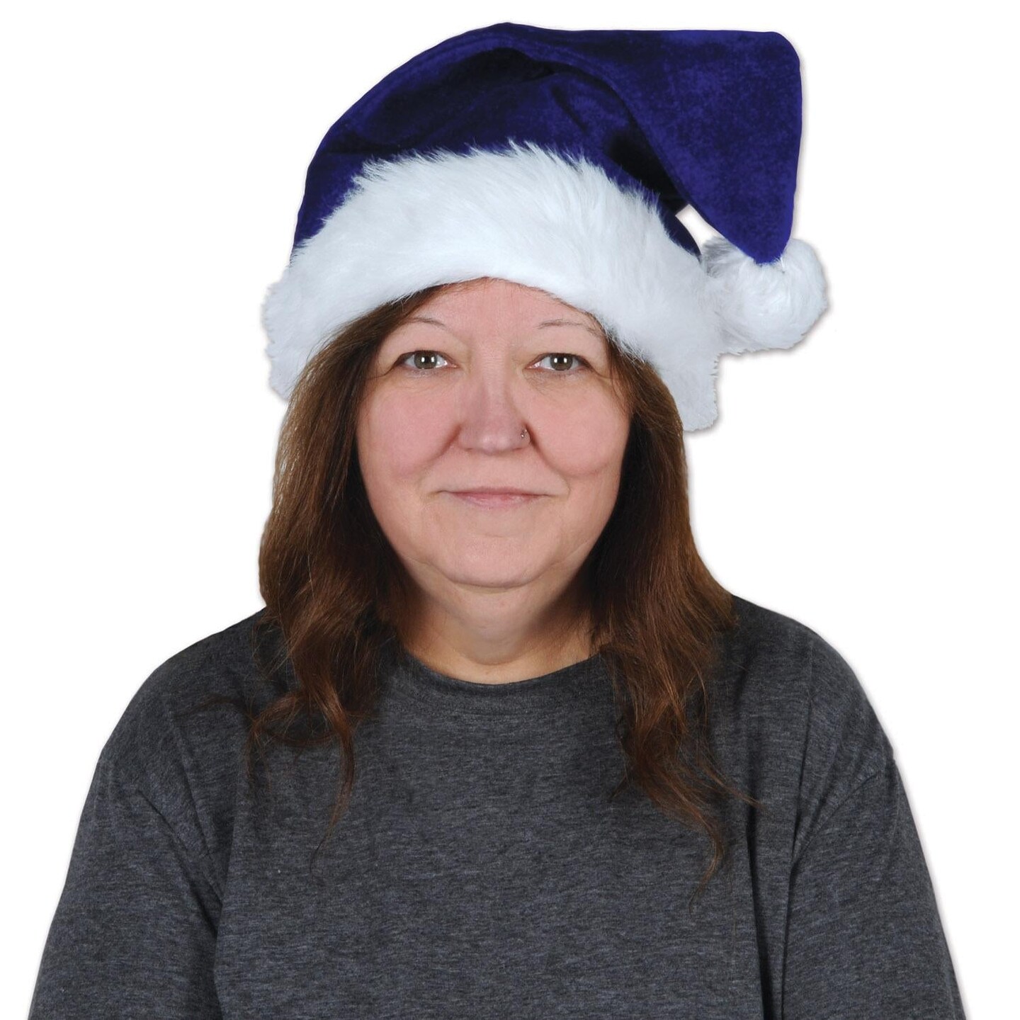 12 Pack Beistle Christmas Santa Hat - blue