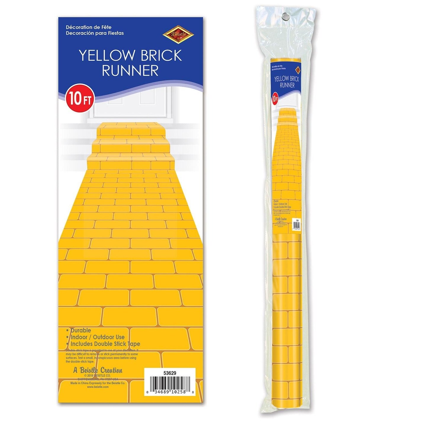 6 Pack Beistle Yellow Brick Party Runner