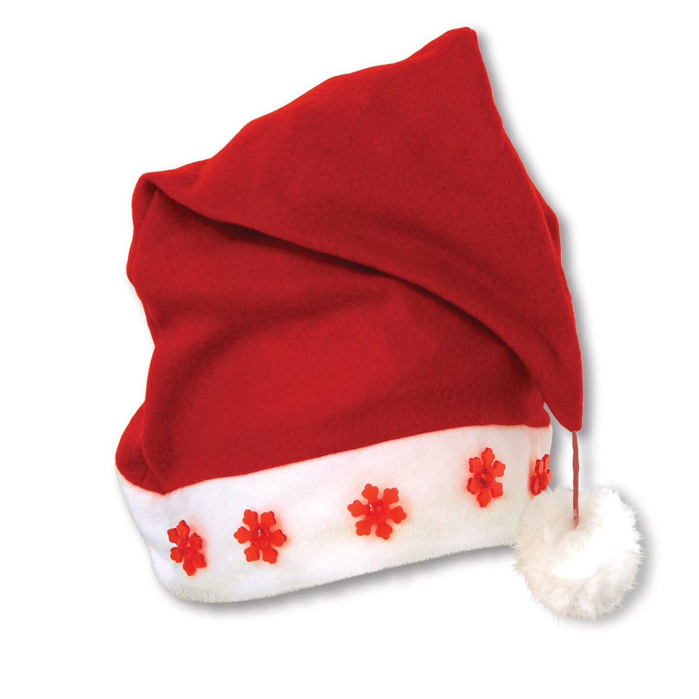 Festive Light-Up Santa Hats - Pack of 12: Spread Holiday Cheer!