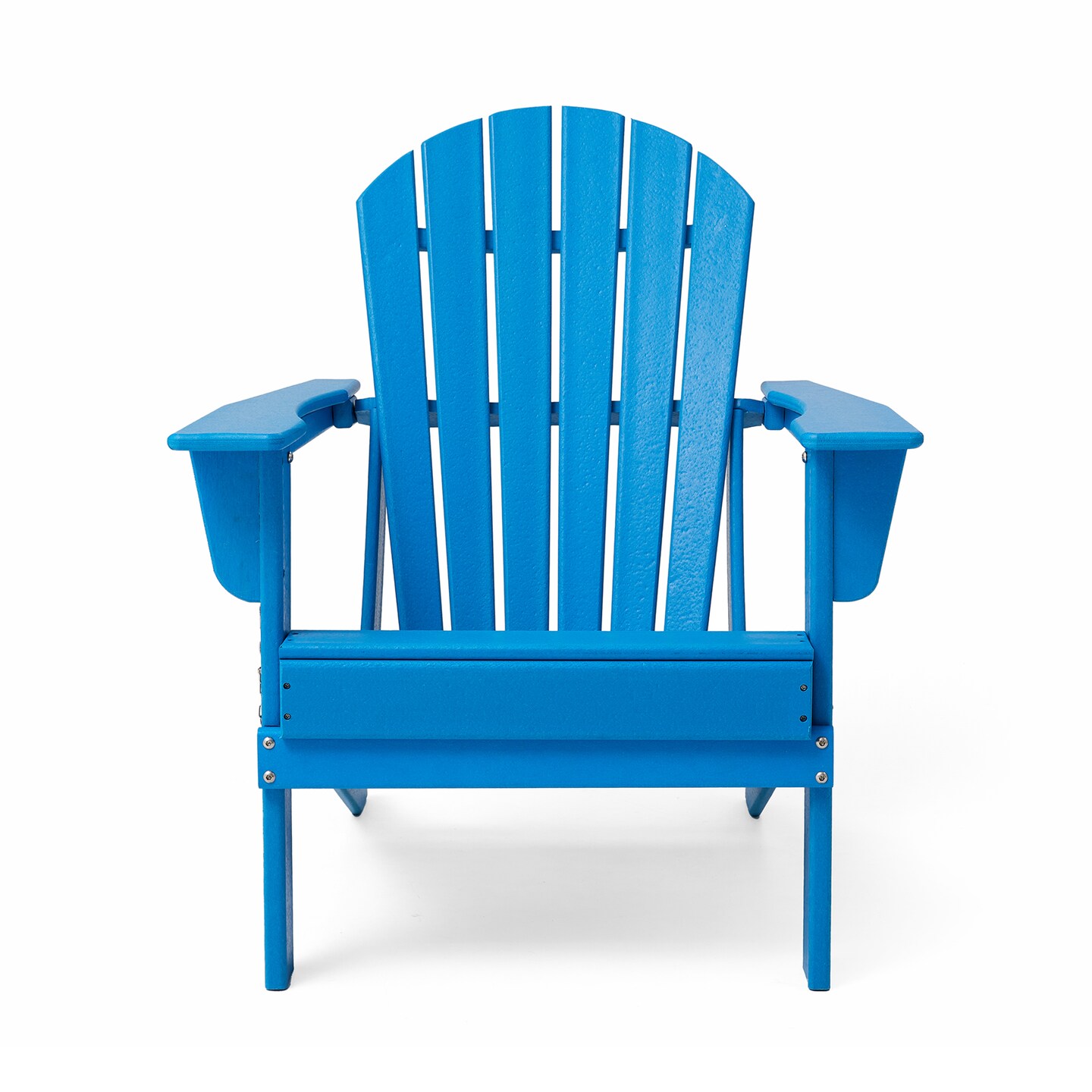 Pacific Blue HDPE Folding Adirondack Chair &#x26; Table Set