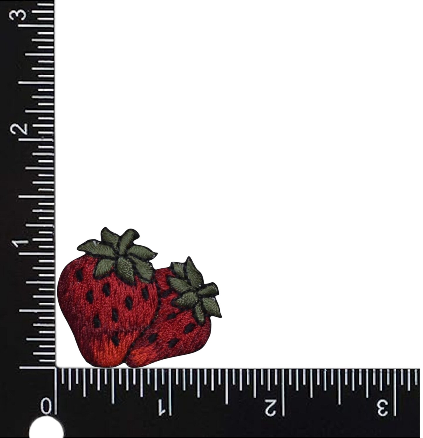 Strawberries, Fruit, Fresh Strawberry, Embroidered, Iron on Patch