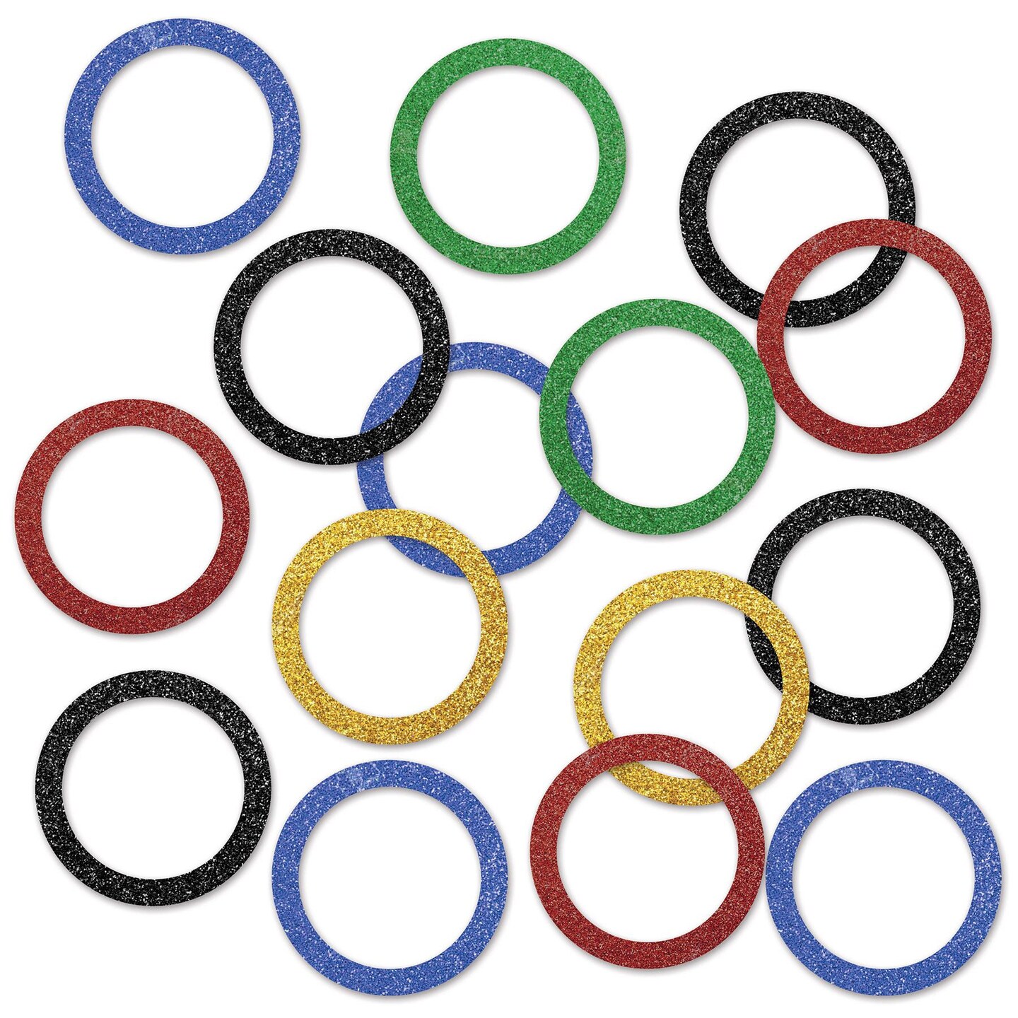12 Pack Bulk Sports Party Rings Del Sparkle Confetti (0.5 Oz/Pkg)