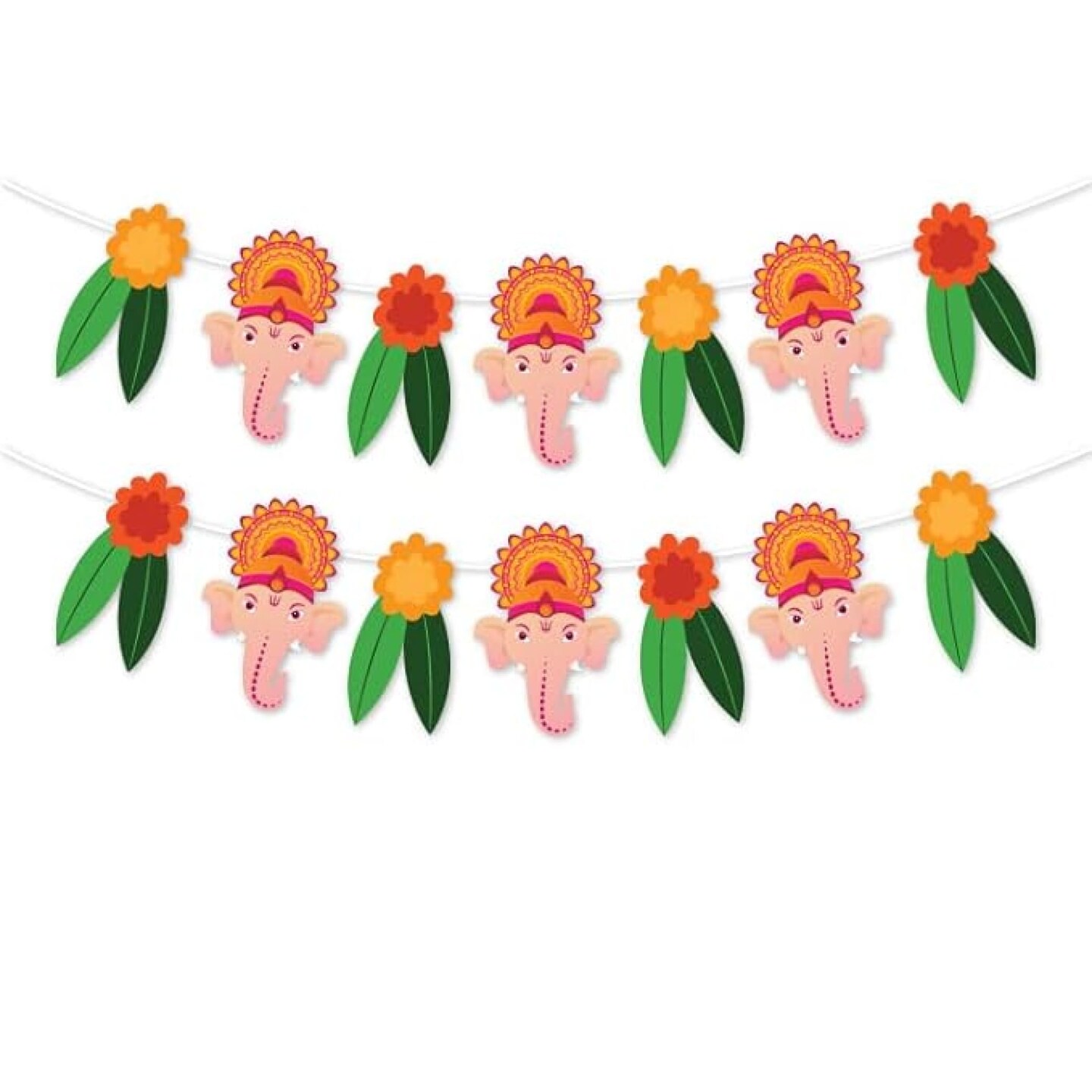 Ganesh Chathurti Banners Indian Festival Ganpati Bappa Morya Bunting Diy Home Temple Indoor Outdoor Decoration Bollywood Party Supplies Ganesha Puja Decor Ideas