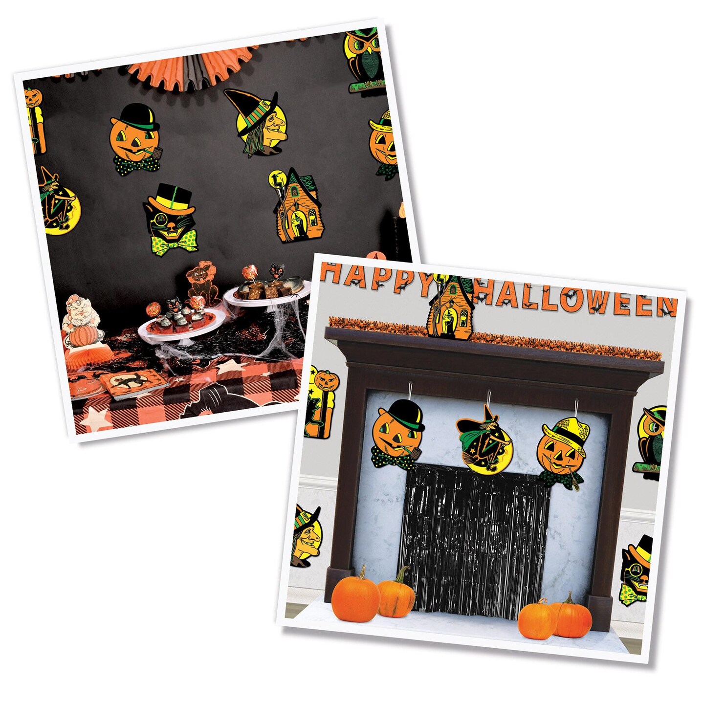 96 Pack Beistle Packaged Vintage Halloween Cutouts