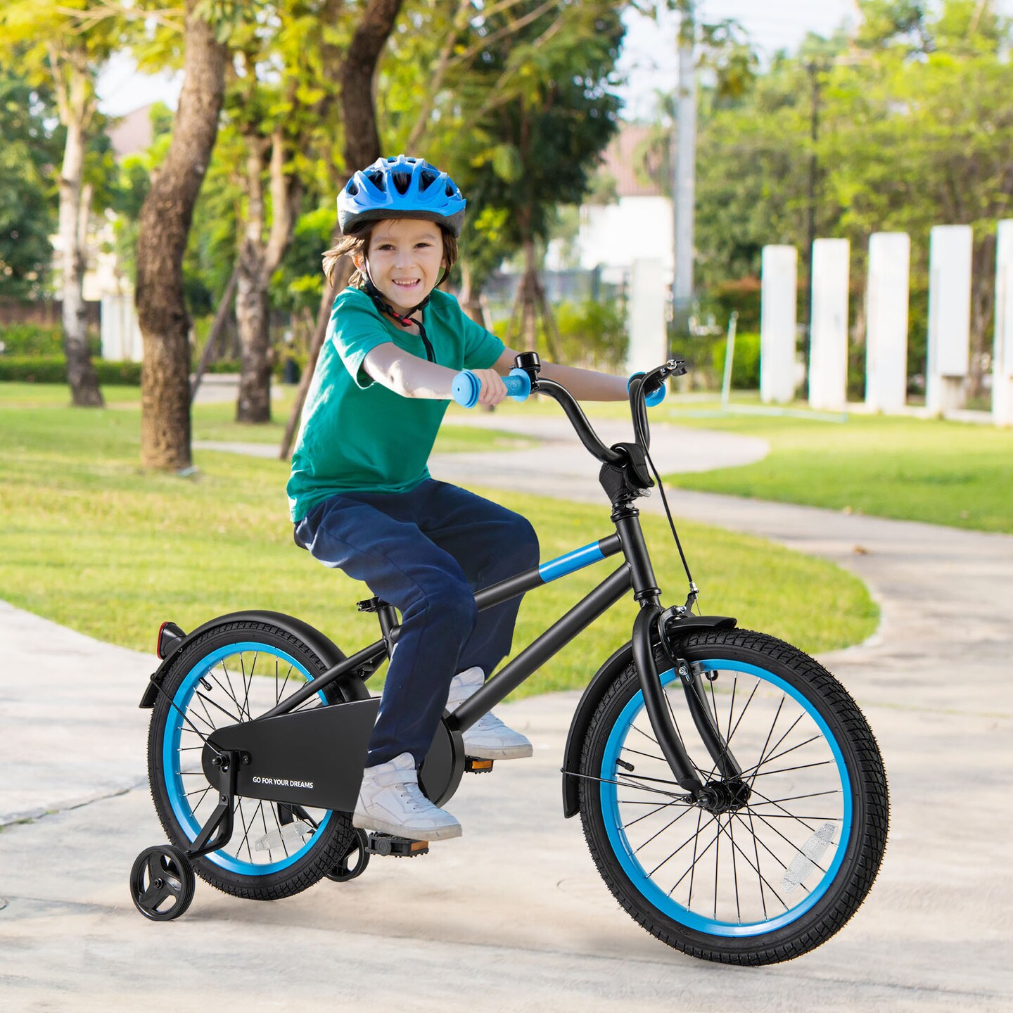 Metal Kids Bike with Adjustable Handlebar and Saddle for Comfortable Riding