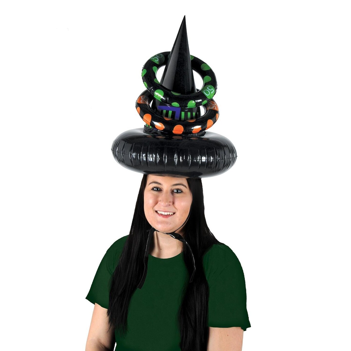 12 Pack Beistle Halloween Inflatable Witch Hat Ring Toss