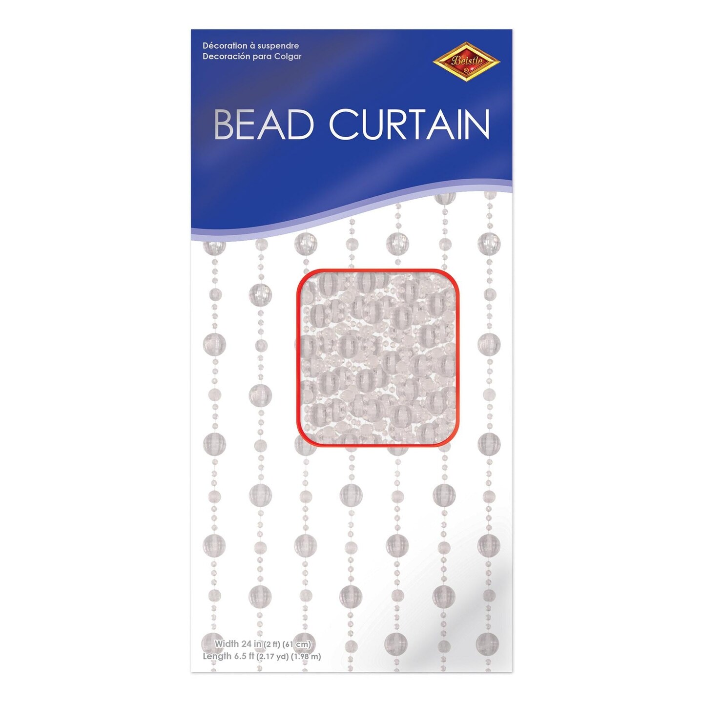 Beistle Bead Curtain 78 Inch x 24 Inch
