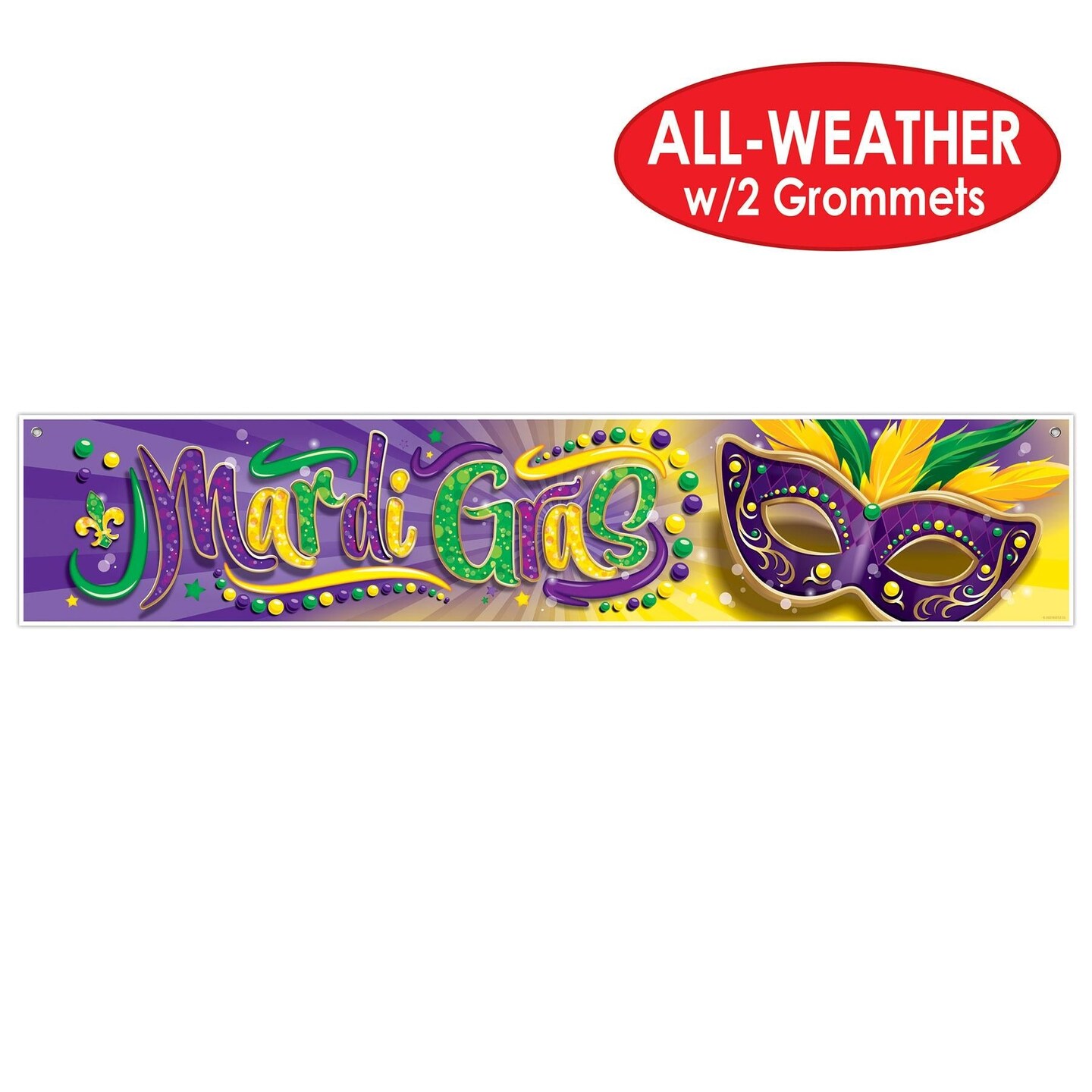 12 Pack Beistle Mardi Gras Banner