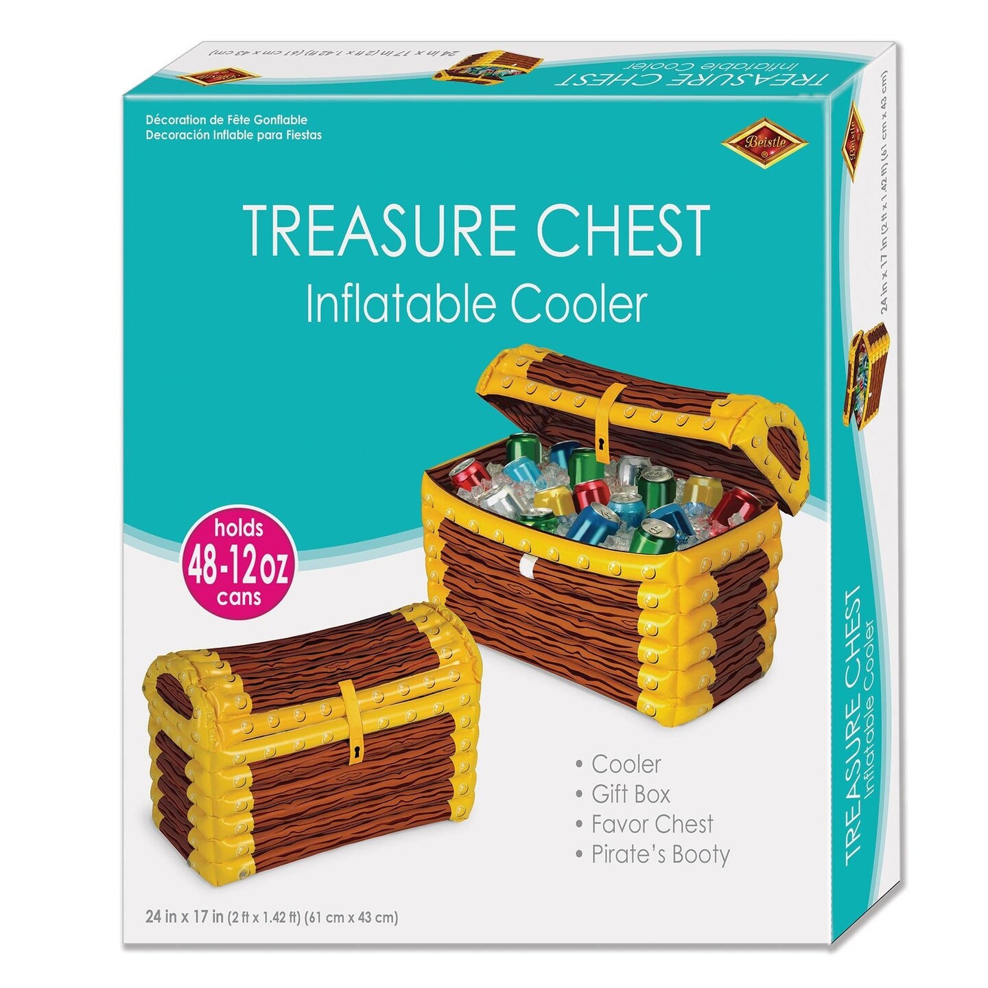 Beistle Inflatable Treasure Chest Cooler