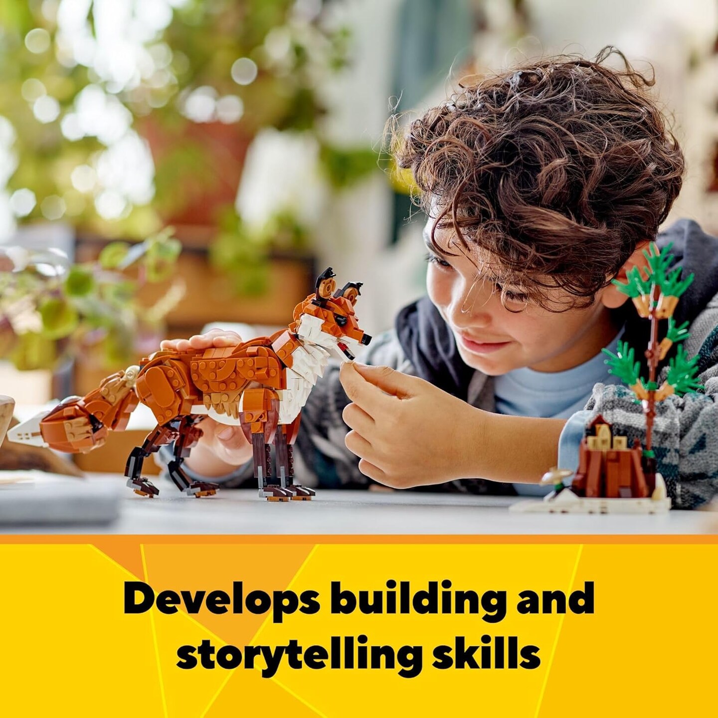 Creator 3 in 1 Forest Animals Red Fox Toys - Building Toys for Kids, Boys &#x26; Girls, Ages 9+ - Animal Figurine W/ 3 Building Options into Fox, Owl, or Squirrel - 31154