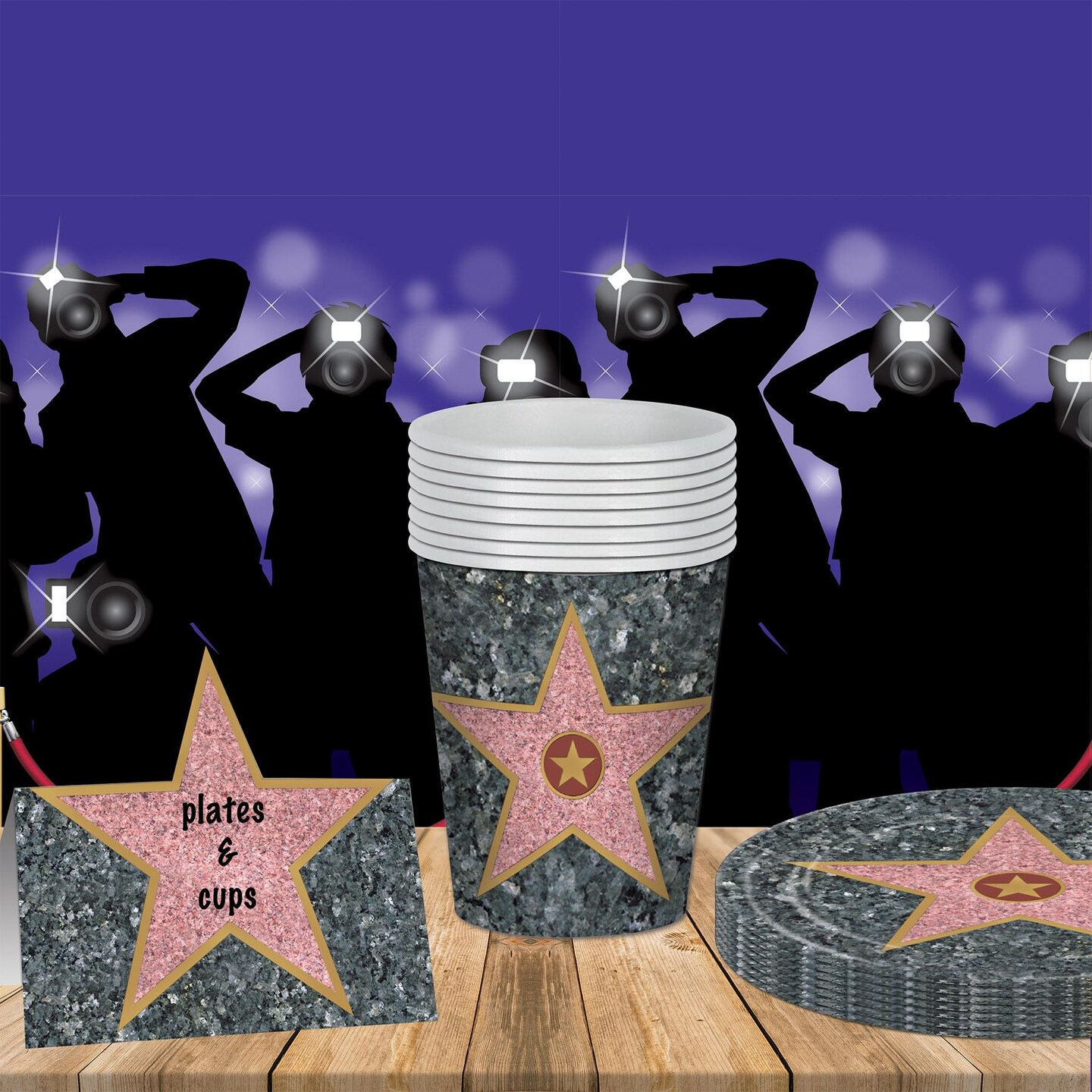 96 Pack Beistle Awards Night Star Theme Party Paper Plates 7 inch