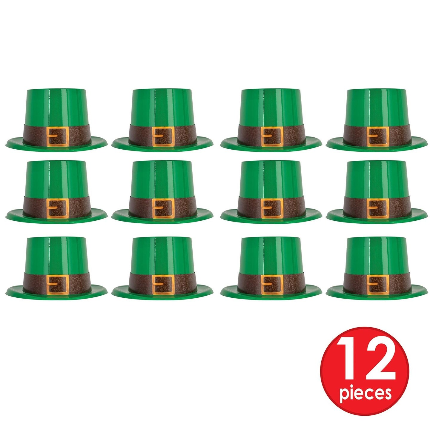 25 Pack Beistle St. Patrick&#x27;s Day Plastic Leprechaun Top Hat