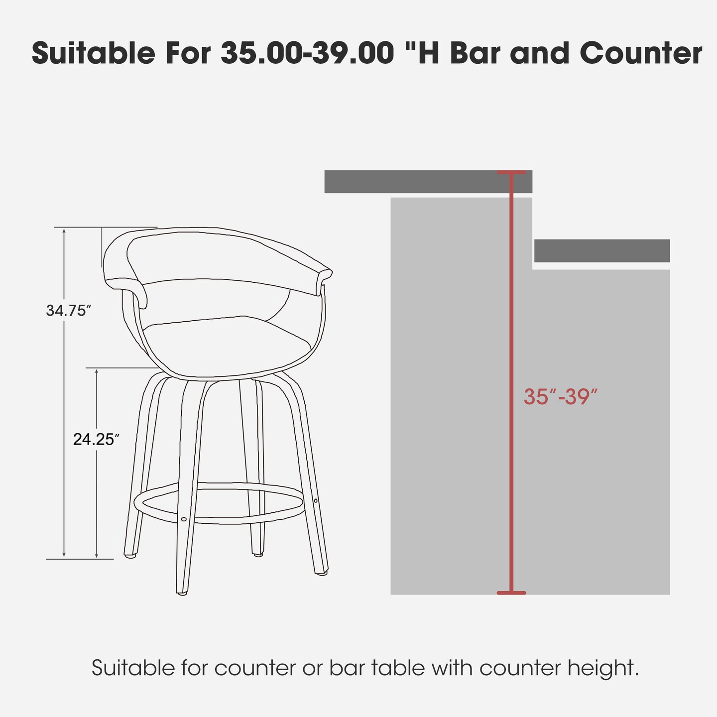 Set of 2/4 Modern Counter &#x26; Bar Height Wooden Swivel Bar Stools