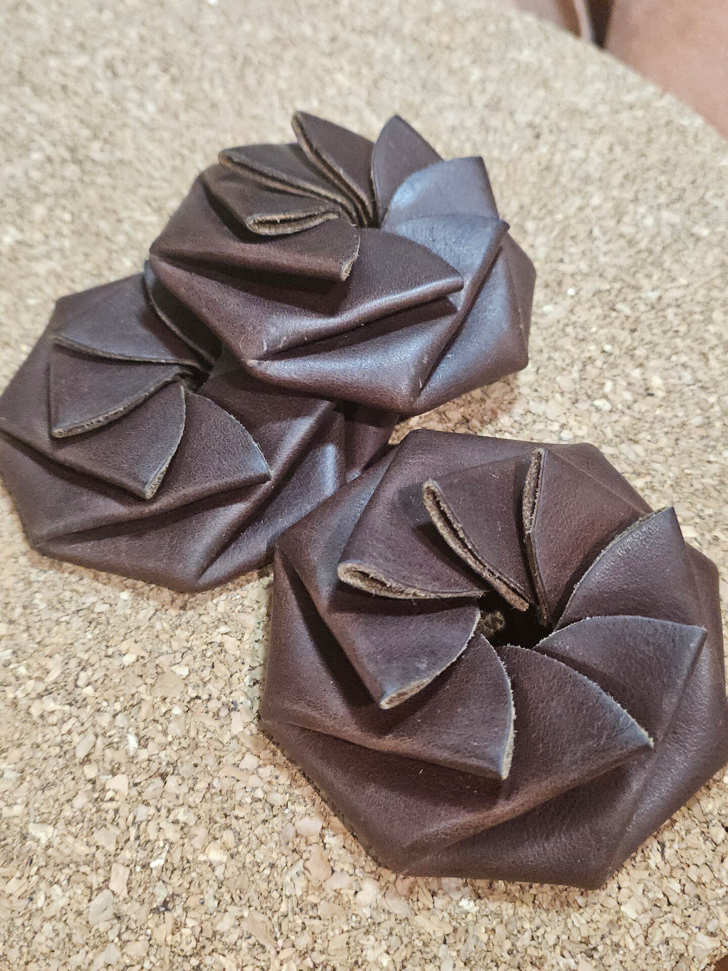 Leather Origami Coin Pouch